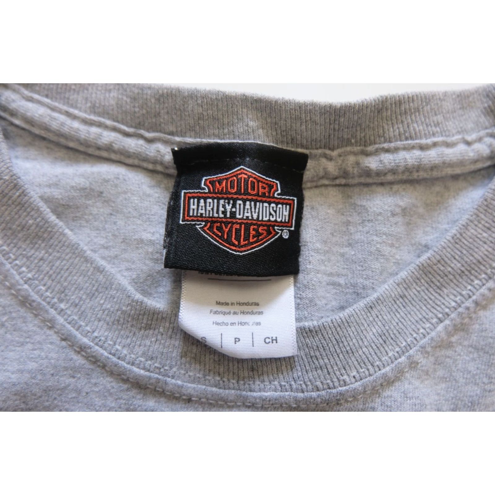 Harley Davidson Harley-Davidson H-D Motorcycle Y2K Eagle Long Sleeve Gray T Shirt Mens SZ S Size US S / EU 44-46 / 1 - 8 Thumbnail