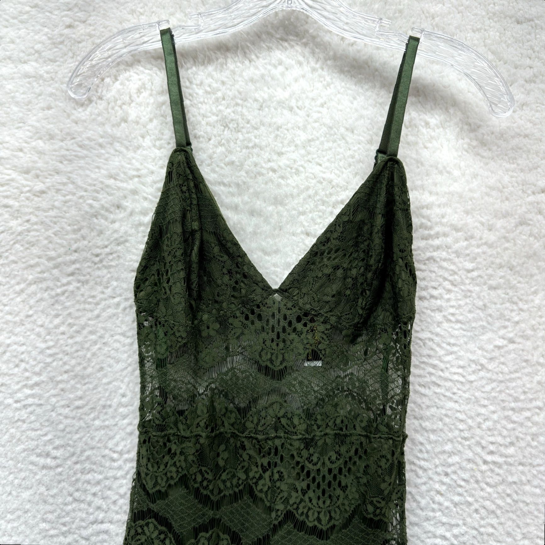Vintage VINTAGE Just Sexy Jumpsuit Playsuit S Lace Green Full Length One Piece Lingerie S Mens Girls Womens Size 28" / US 6 / IT 42 - 3 Thumbnail