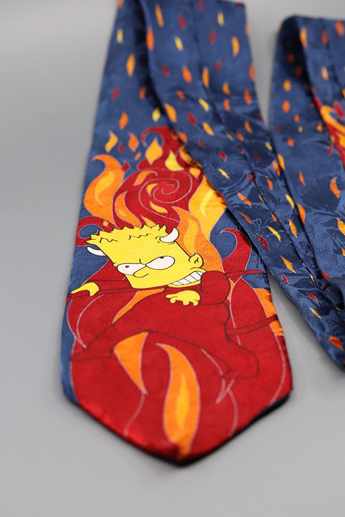 Other Vintage 2000 Bart Simpson Devil Tie – 100% Silk Size ONE SIZE - 8 Thumbnail