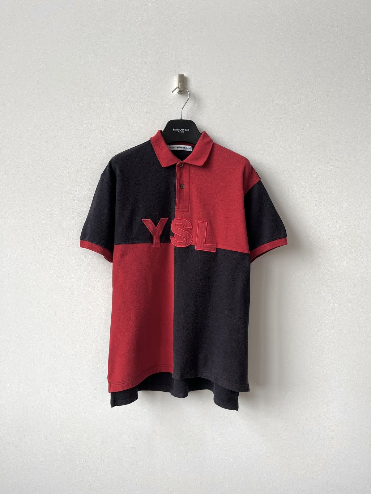 Yves Saint Laurent Vintage Yves Saint Laurent Polo Shirt YSL Big Logo Paris Size US M / EU 48-50 / 2 - 6 Thumbnail