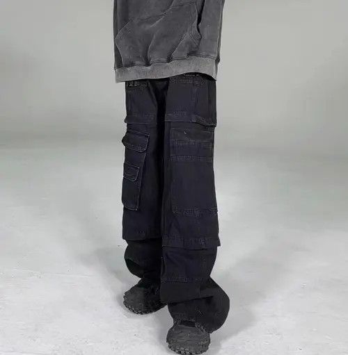 VIBE Industrial wash heavyweight cargo jeans with large pockets Size US 32 / EU 48 - 6 Thumbnail