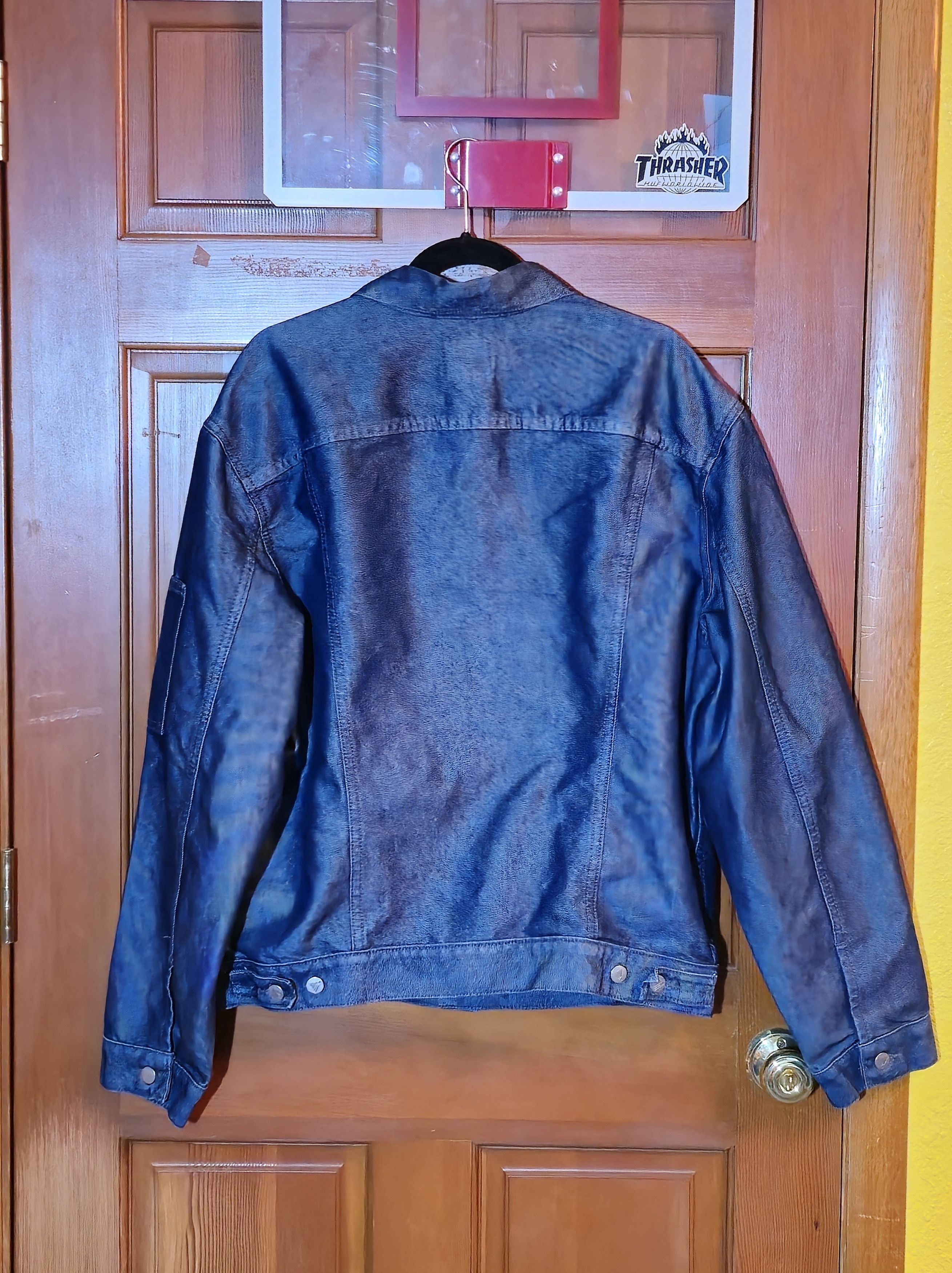 Levi's Levi's Silvertab Trucker Jean Jacket Metallic Blue Denim Size US XL / EU 56 / 4 - 2 Thumbnail