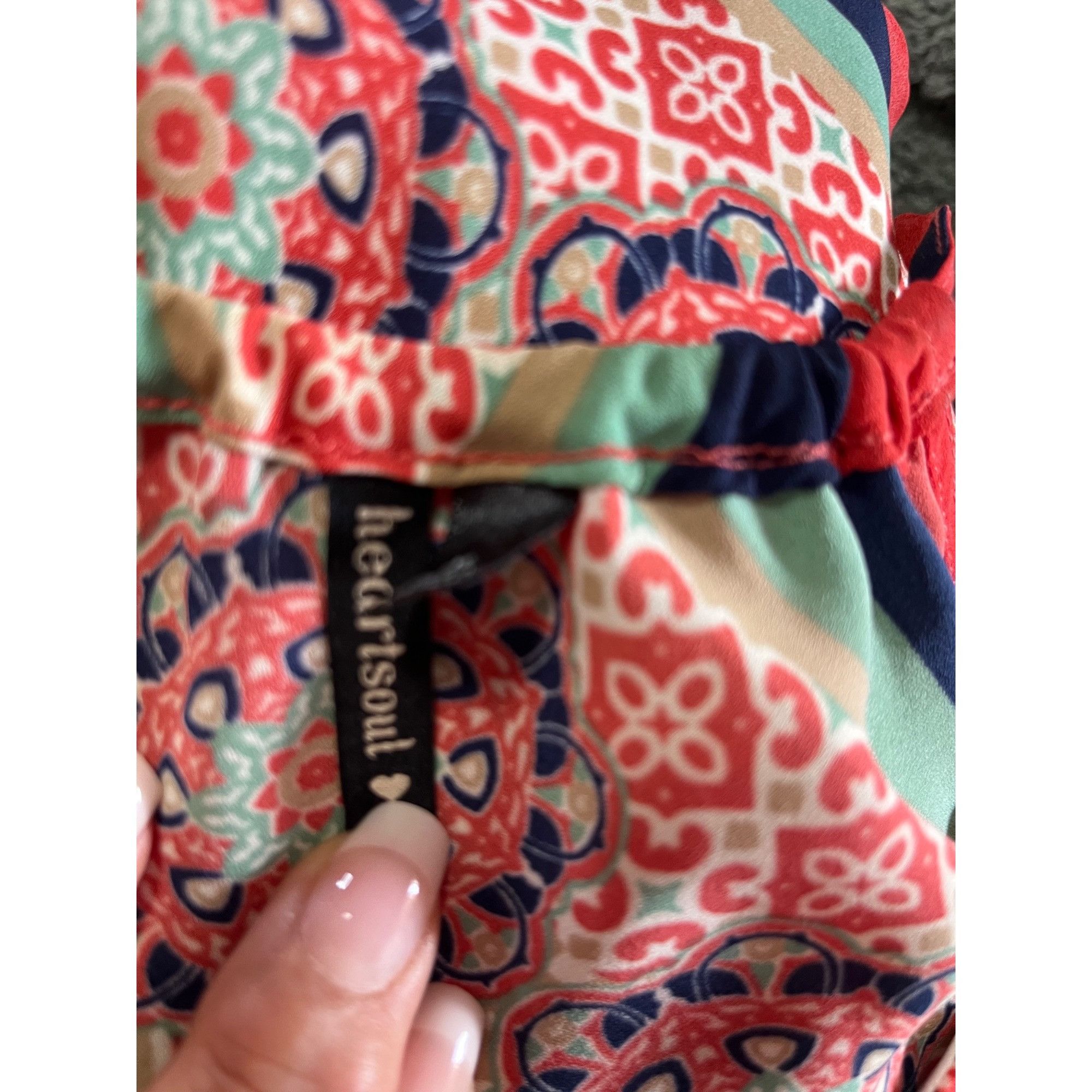 Other HeartSoul Womens XL Floral Geometric Print Sleeveless Handke Size XL / US 12-14 / IT 48-50 - 5 Thumbnail