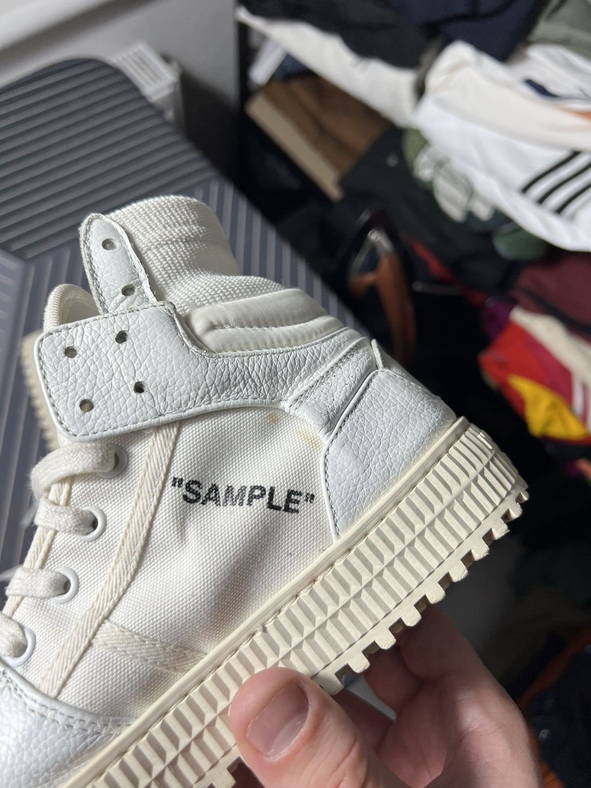 Off-White Off-White High Top Sneakers White “Sample” Industrial 39 Size US 6 / EU 39 - 10 Thumbnail