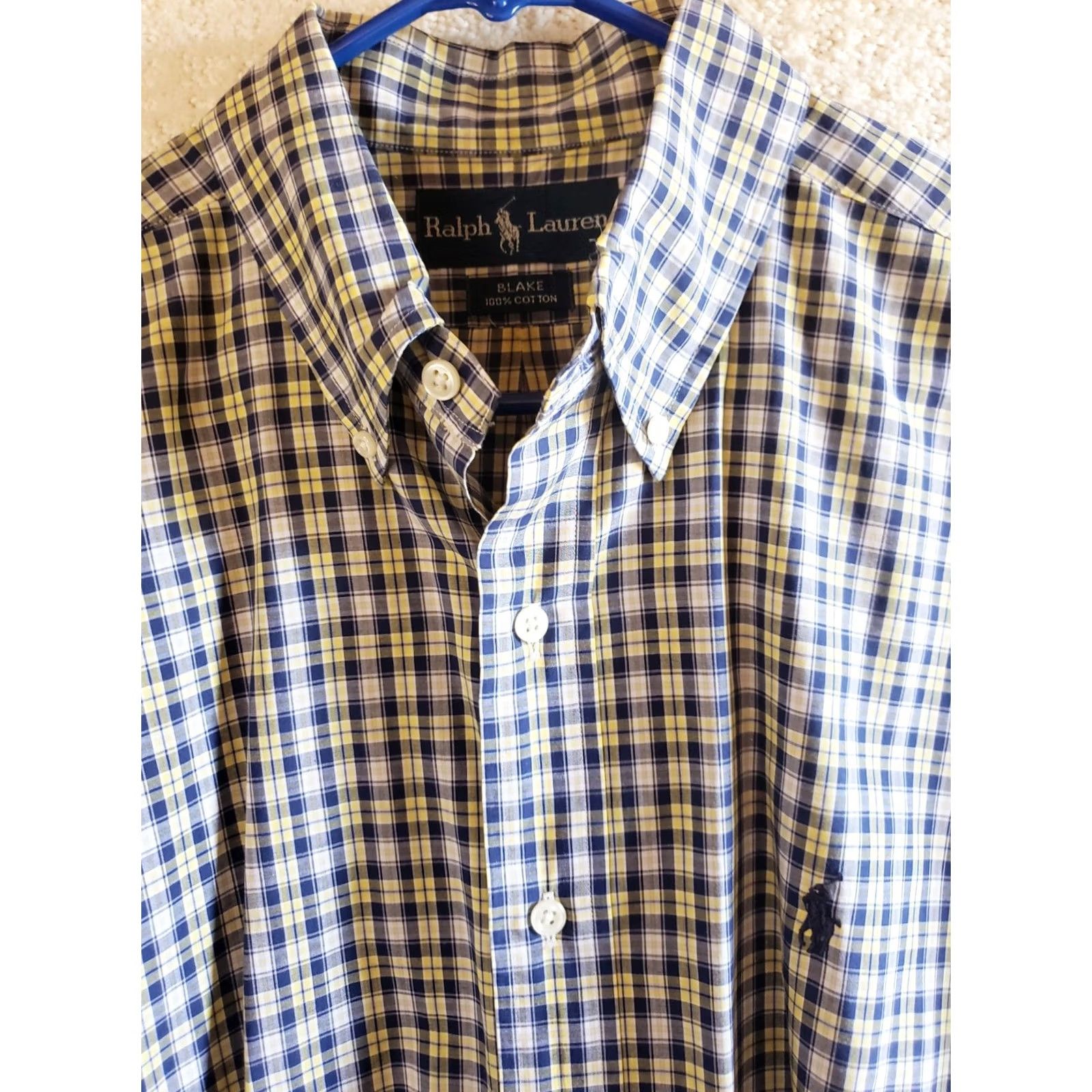 Ralph Lauren Ralph Lauren Shirt Mens Large Blue Yellow Blake Short Sleeve Button Down Light - Vibrant Size US L / EU 52-54 / 3 - 5 Thumbnail