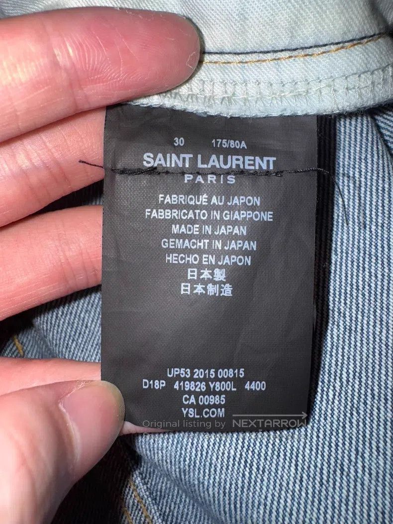 Saint Laurent Paris Saint Laurent Paris Cat Claw Light Blue Destroyed Slashed Size US 30 / EU 46 - 7 Thumbnail