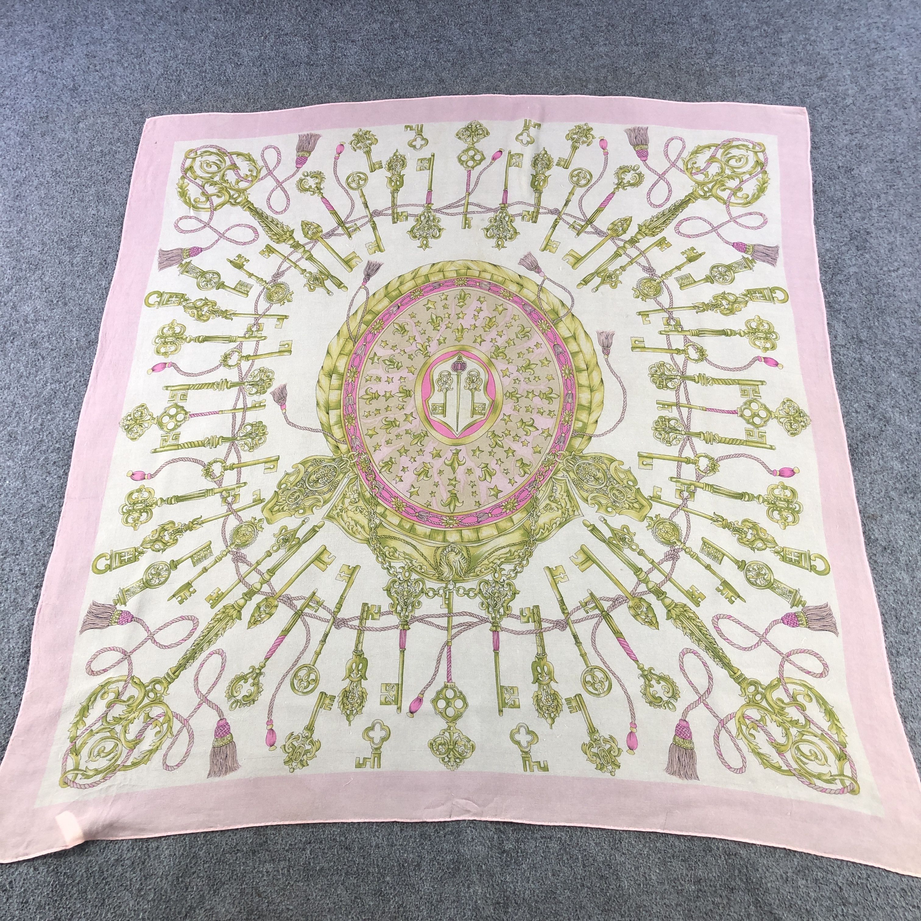 Vintage Les Clefs Silk Scarf M1353 Size ONE SIZE - 2 Thumbnail