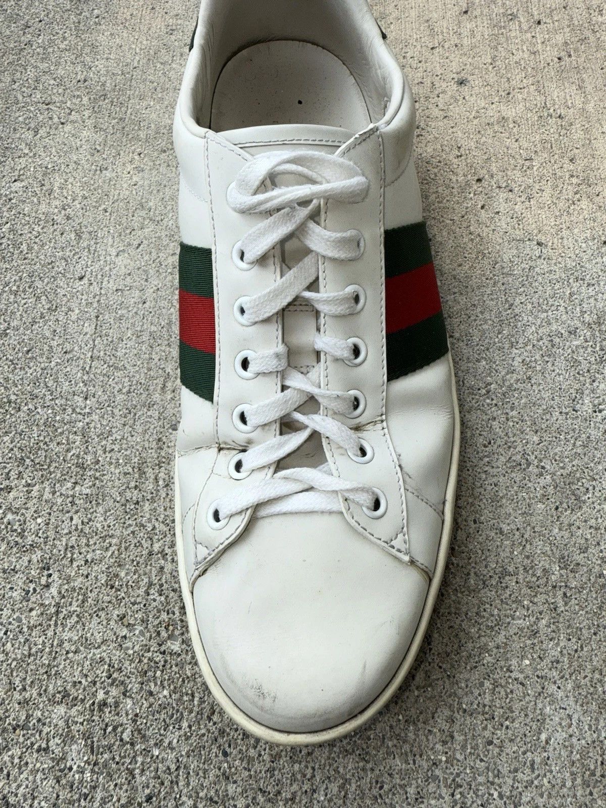 Gucci Gucci Ace Sneakers 9.5 White Leather Low 386750 Size US 9.5 / EU 42-43 - 8 Thumbnail