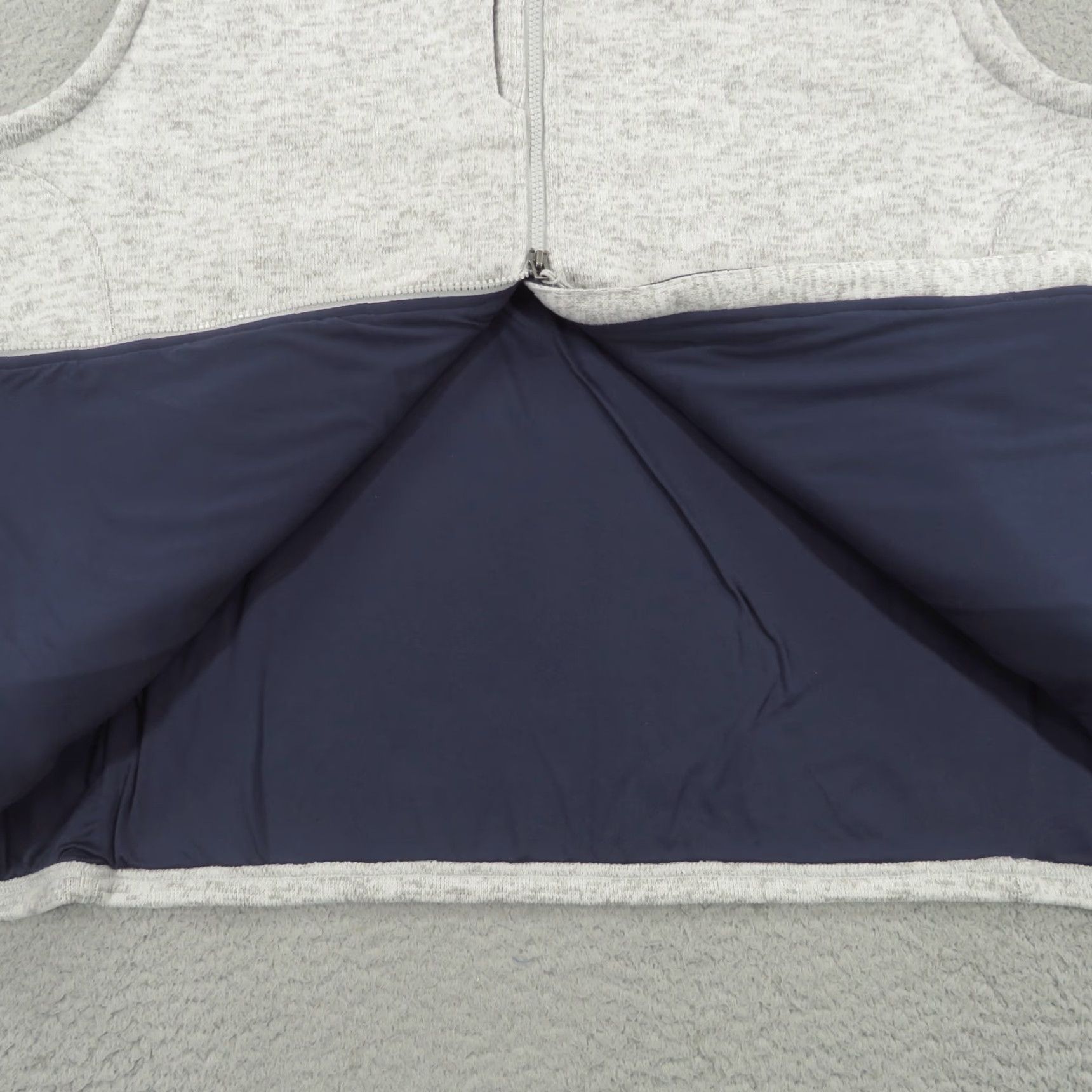johnnie-O Johnnie-O Vest Mens 2XL Heather Grey Prep-formance 2 Way Zip Fleece Lined Knit Windbreaker Pockets Logo Embroidered Zip Front Stand-Up Collar Size US XXL / EU 58 / 5 - 2 Thumbnail