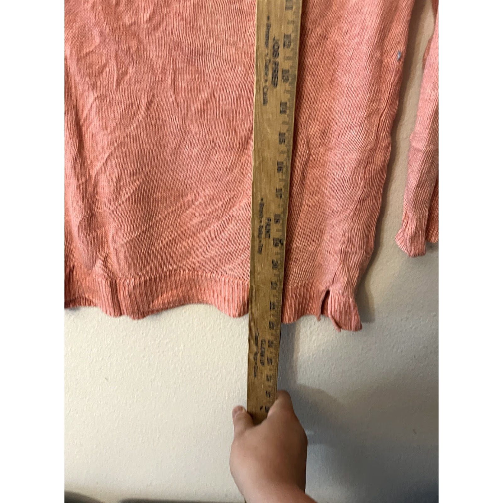 Talbots VINTAGE Talbots Womens Sweater Pullover Linen V-Neck 3/4 Sleeve Pink Summer Beach Classic Women Size M / US 6-8 / IT 42-44 - 5 Thumbnail