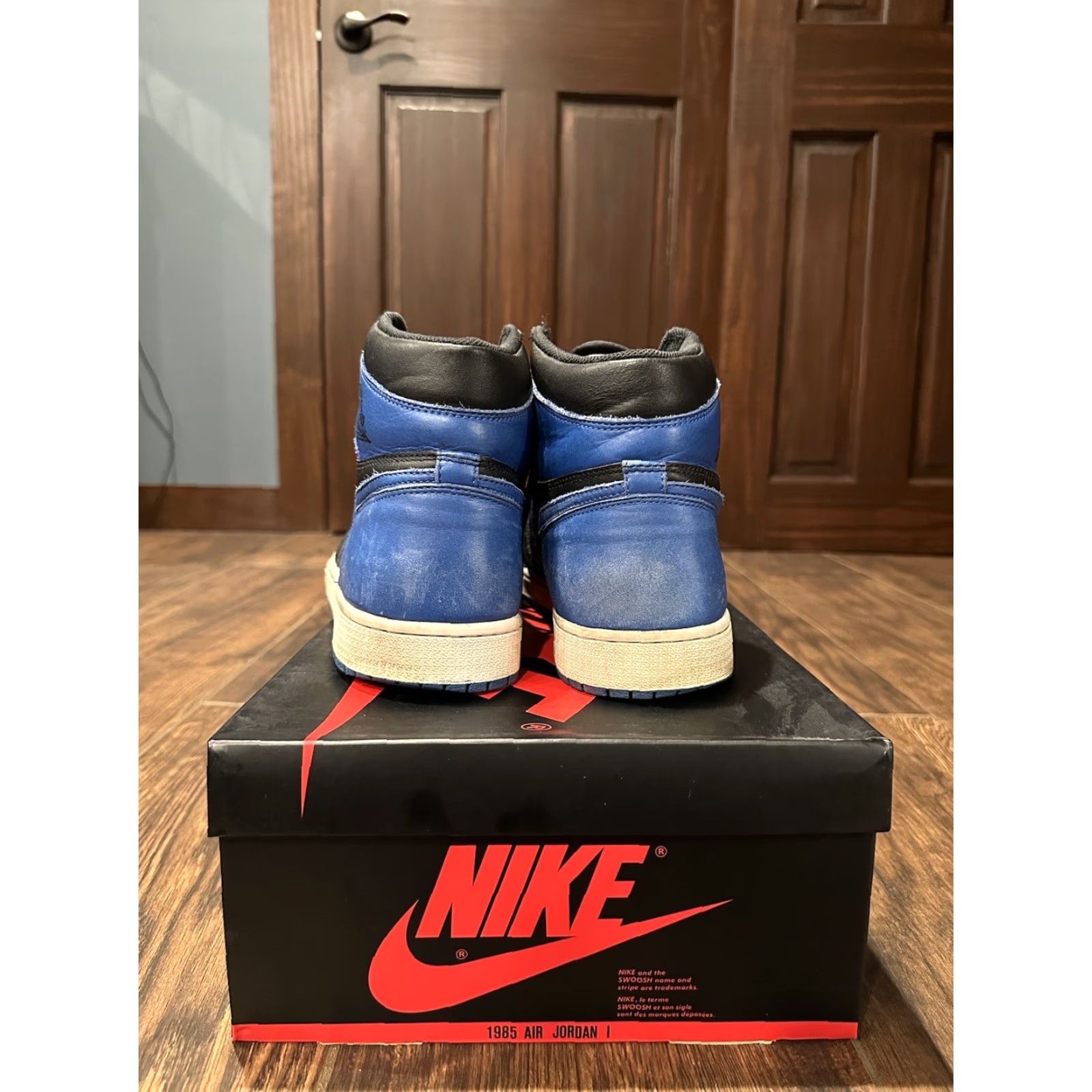 Jordan Brand Nike Air Jordan 1 Retro High OG Royal 2017 SIZE 12 BLUE WHITE BLACK Men High Top Sneaker Size US 11 / EU 44 - 3 Thumbnail