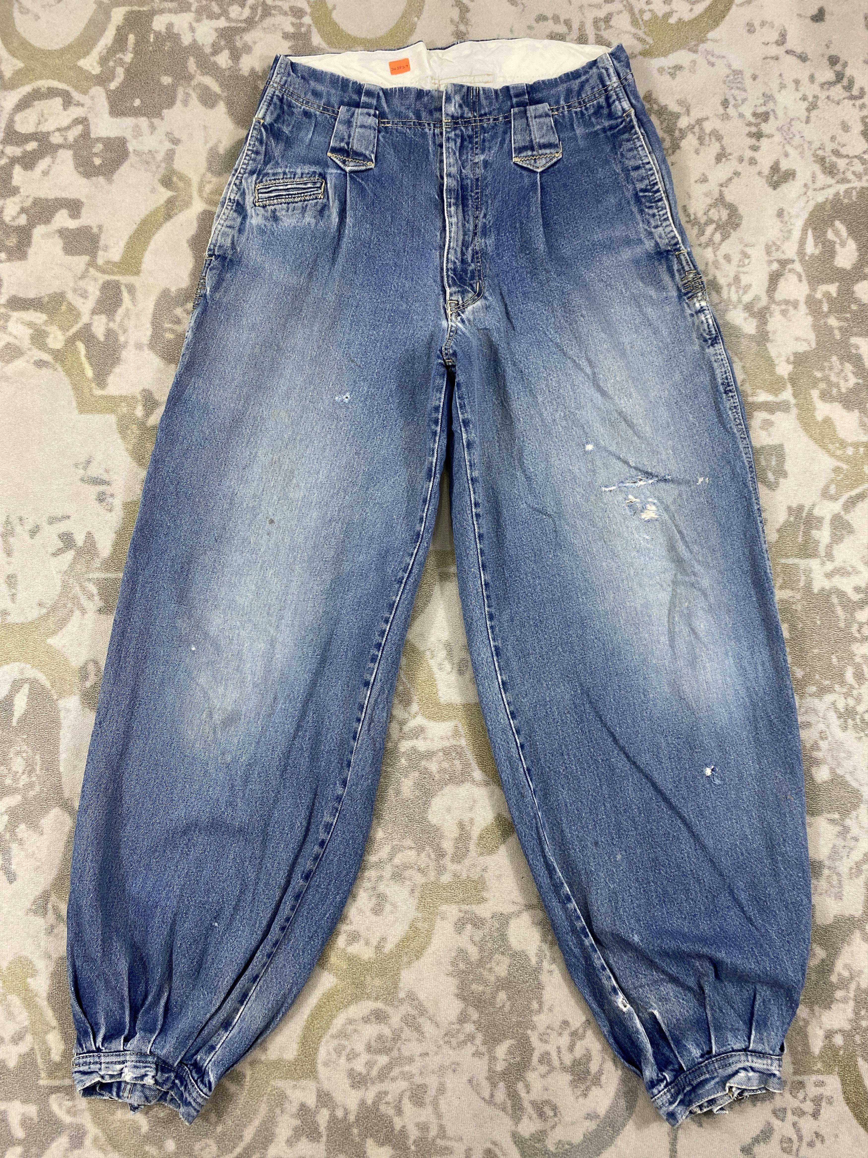 Japanese Brand Vintage Gin Washi Baggy Distressed Jeans 31x30 Denim- JN3827 Size US 31 - 1 Thumbnail