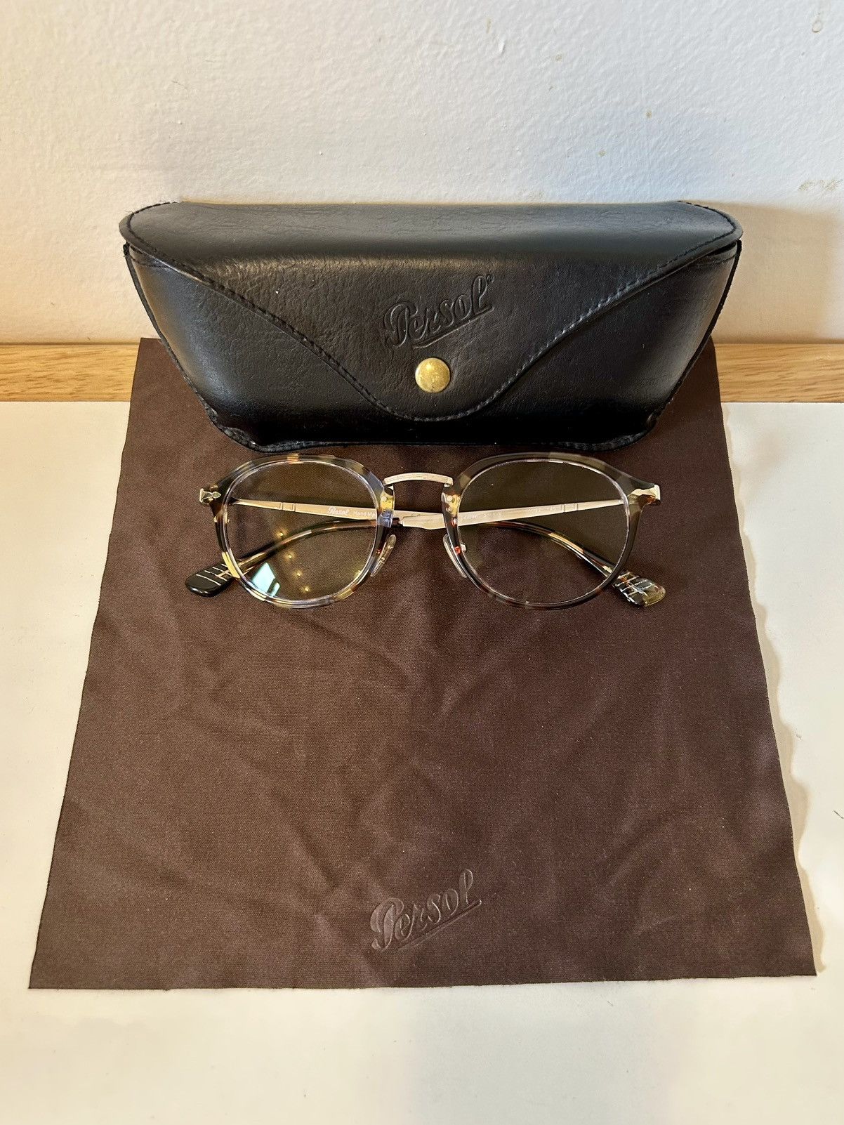 Persol PO3168v Calligrapher Edition - Brown Spotted Blue Size ONE SIZE - 2 Thumbnail
