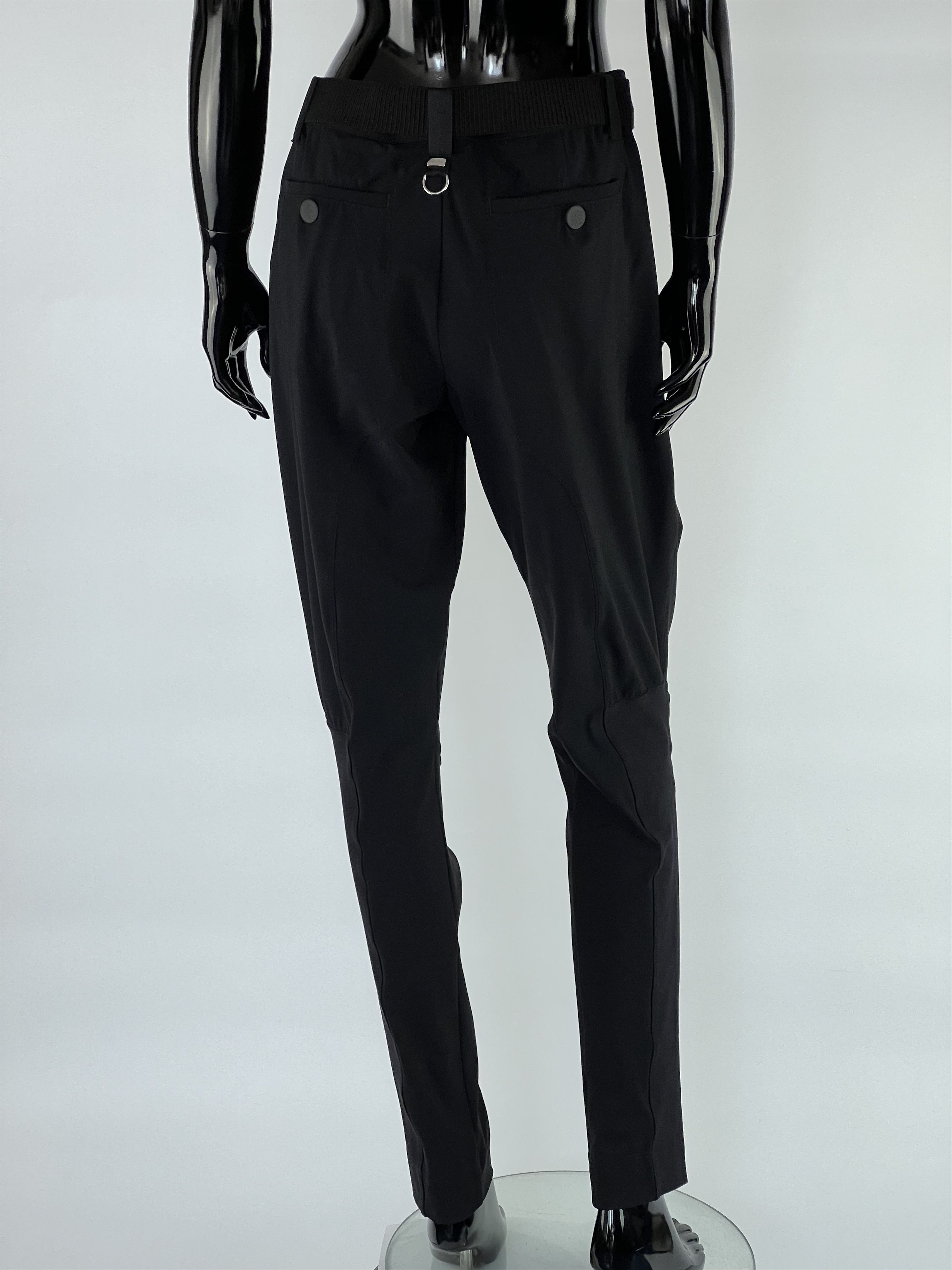Other High Tech Women's Black Belted Pants Size US8 IT44 Size 30" / US 8 / IT 44 - 3 Thumbnail