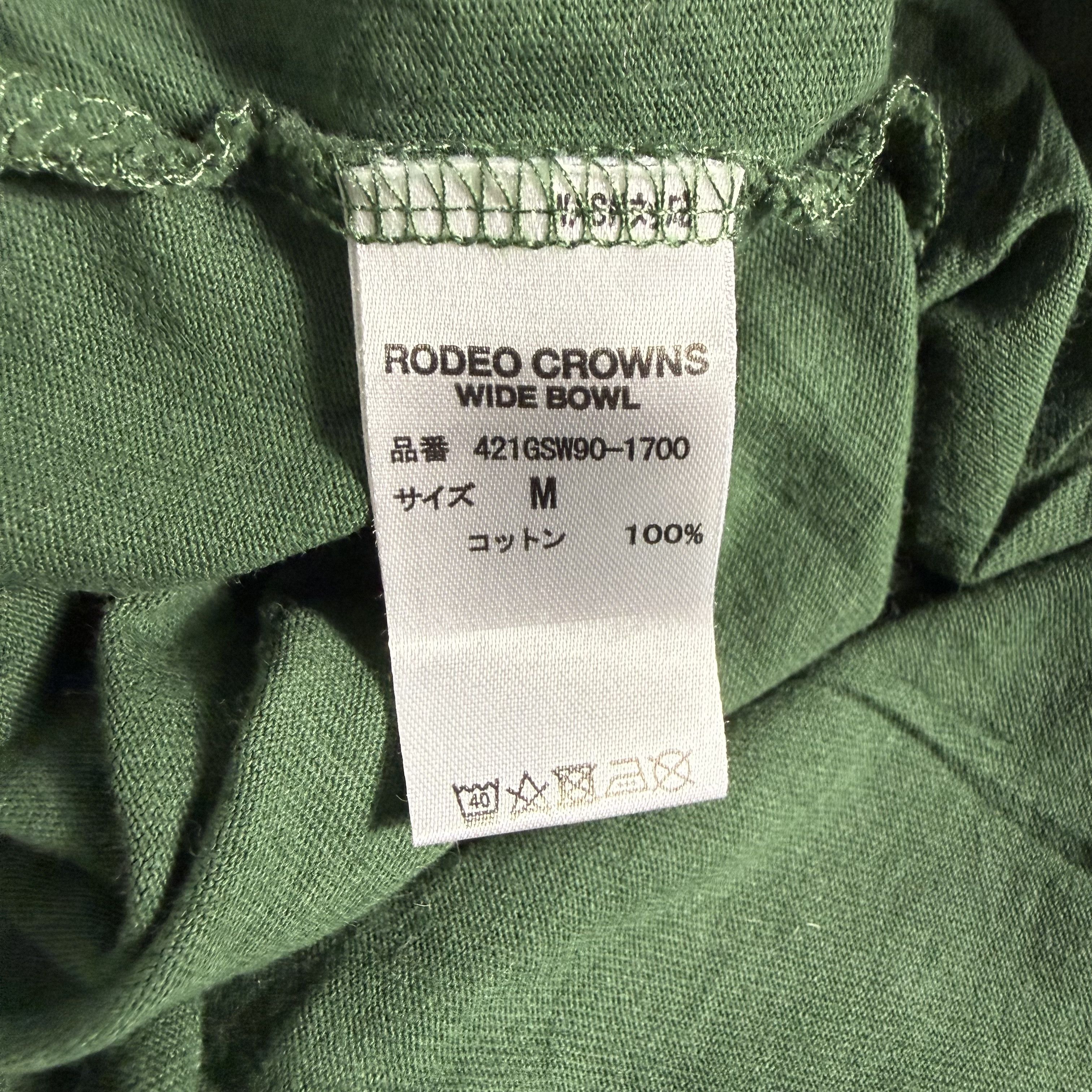 Japanese Brand 🔥RARE🔥Rodeo Crowns Wide Bowl Spellout T-shirt Size US M / EU 48-50 / 2 - 5 Thumbnail