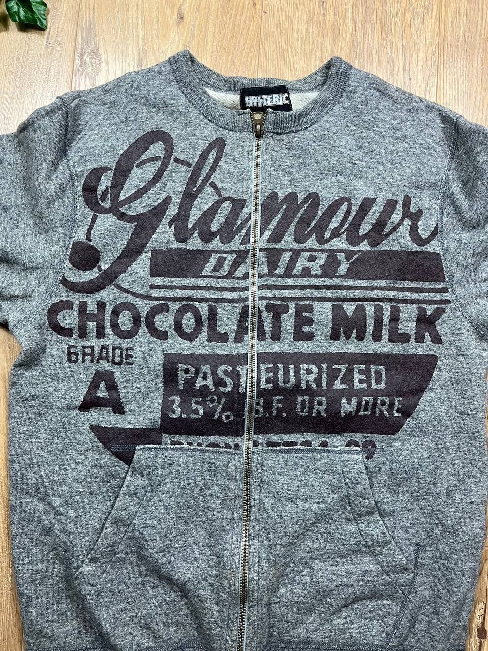 Hysteric Glamour HYSTERIC GLAMOUR DAIRY CHOCOLATE MILK Y2K ZIP SWEATSHIRT Size US M / EU 48-50 / 2 - 5 Thumbnail
