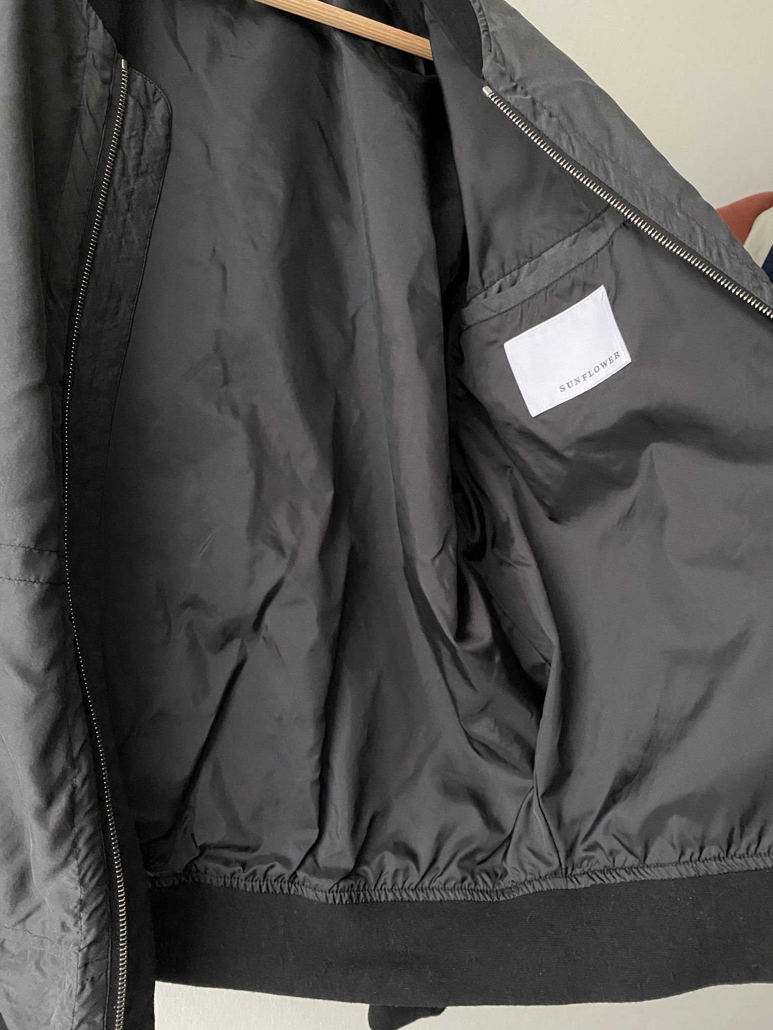 Acne Studios 50/L - Black Silk Bomber Size US M / EU 48-50 / 2 - 13 Thumbnail