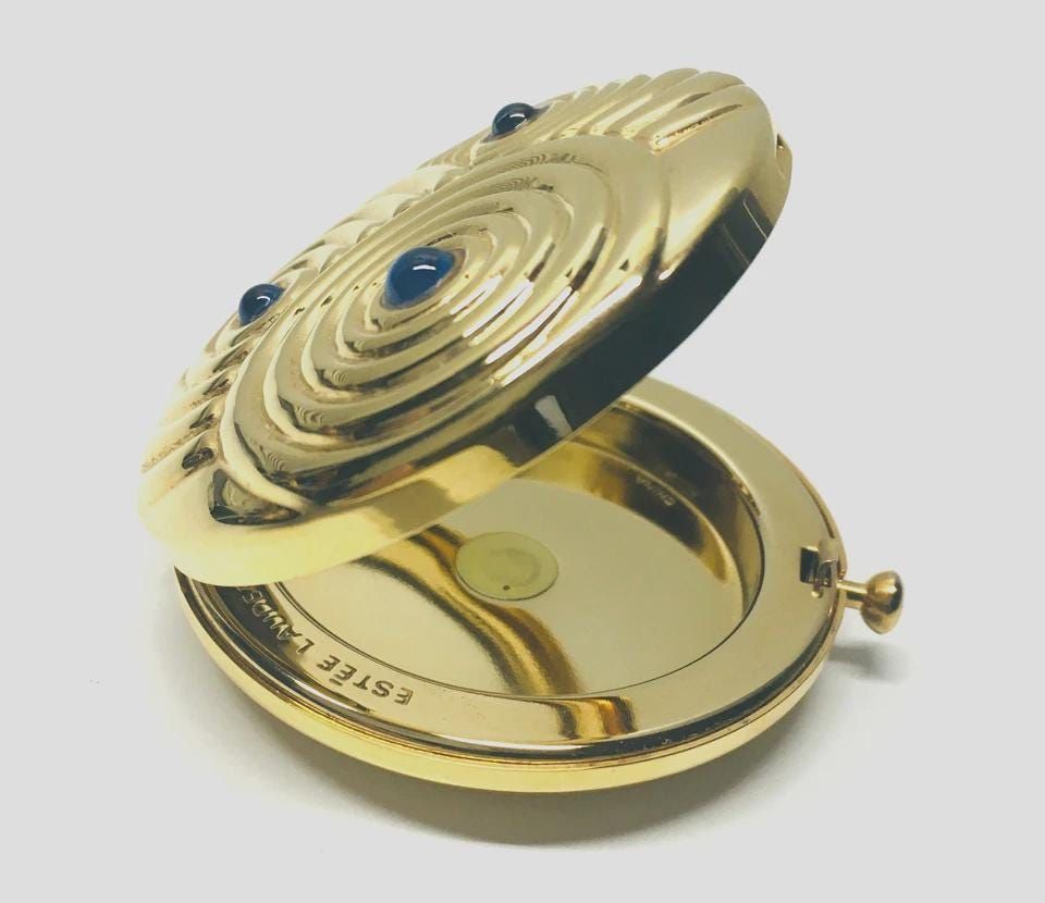 Other Vintage Estee Lauder Gold Swirl Peacock Mini Compact Case Size ONE SIZE - 1 Thumbnail