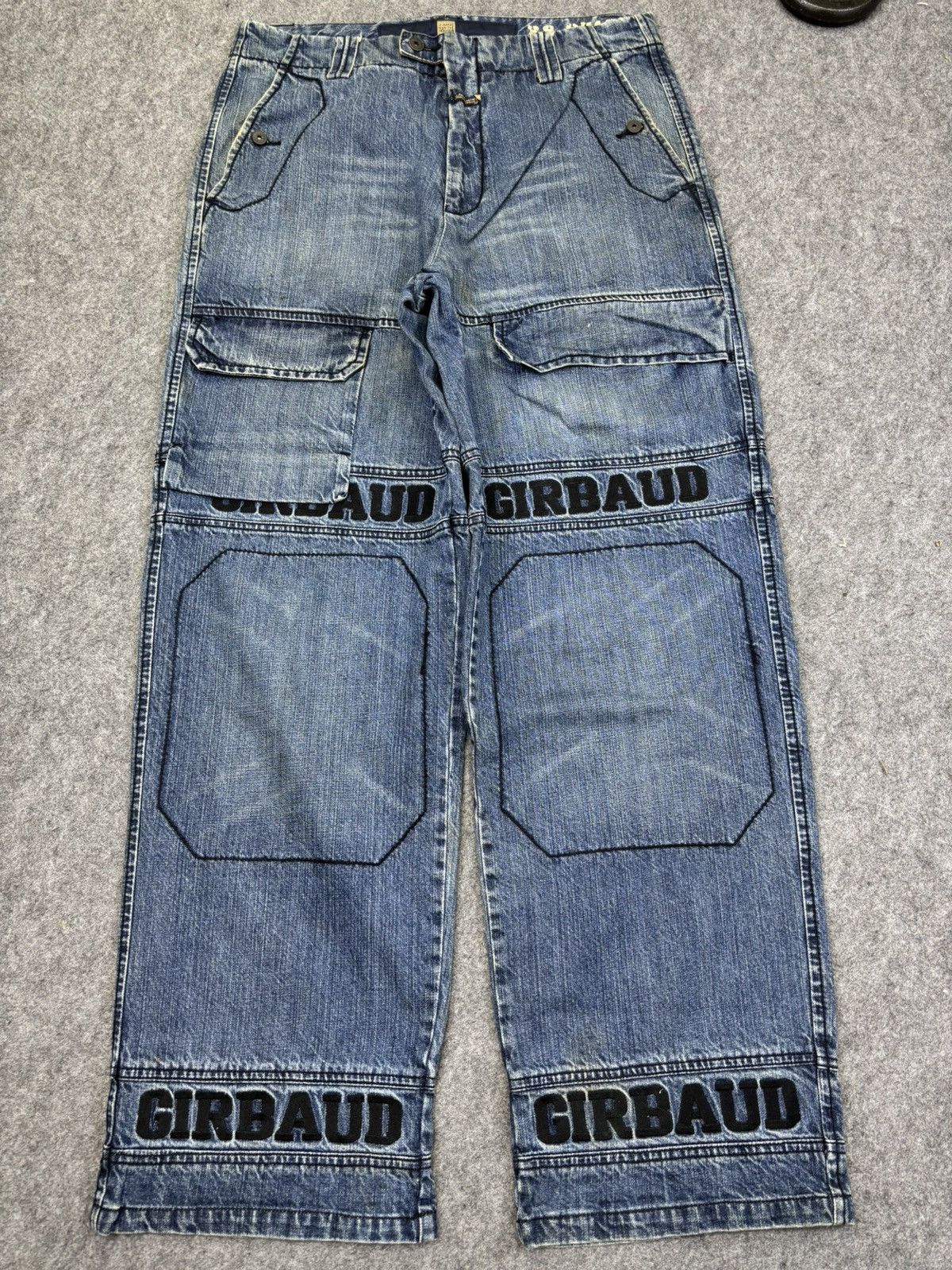 Marithe + Francois Girbaud 💥Super Baggy💥MFG Multipocket Double Knee Style Denim F888 Size US 36 / EU 52 - 18 Thumbnail