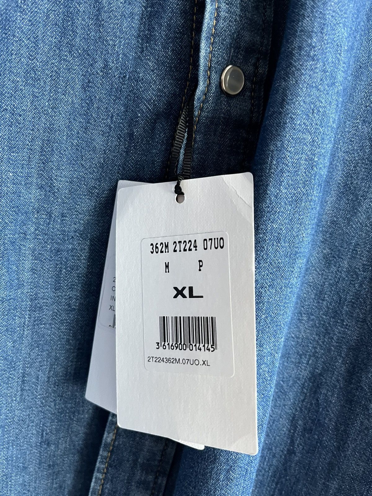 Celine × Hedi Slimane Brand New Rare Classic Hedi Slimane Celine Denim Shirt Size US XL / EU 56 / 4 - 7 Thumbnail