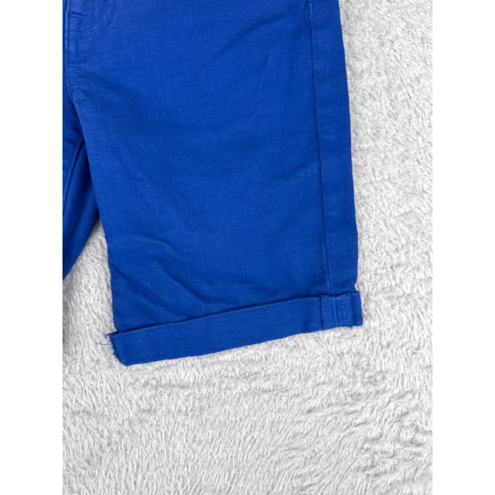 Ralph Lauren Lauren Ralph Lauren Shorts Women 4P Blue Denim 27x8 Chino 5-Pocket Regular Mid Rise 8 in Solid Button Hem Casual Travel Activewear Workwear Womens Size 27" / US 4 / IT 40 - 2 Thumbnail