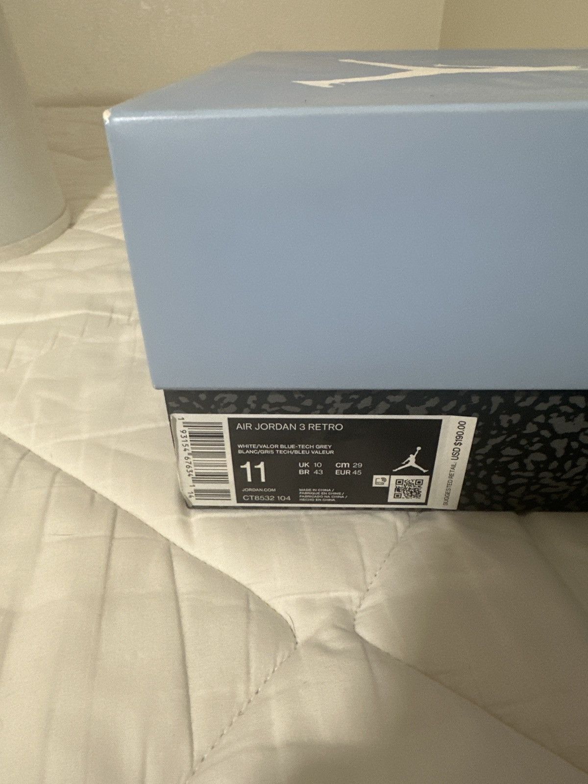 Jordan Brand Jordan 3 retro UNC Size US 11 / EU 44 - 5 Thumbnail