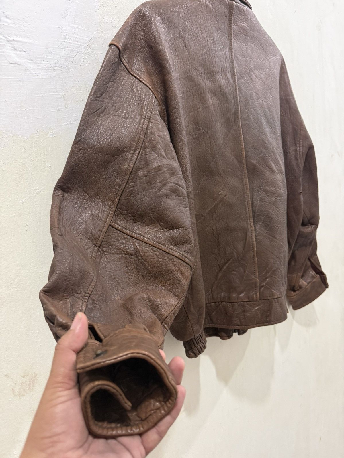Vintage VTG Cigar Branch Aviator Leather Jacket Size US L / EU 52-54 / 3 - 11 Thumbnail