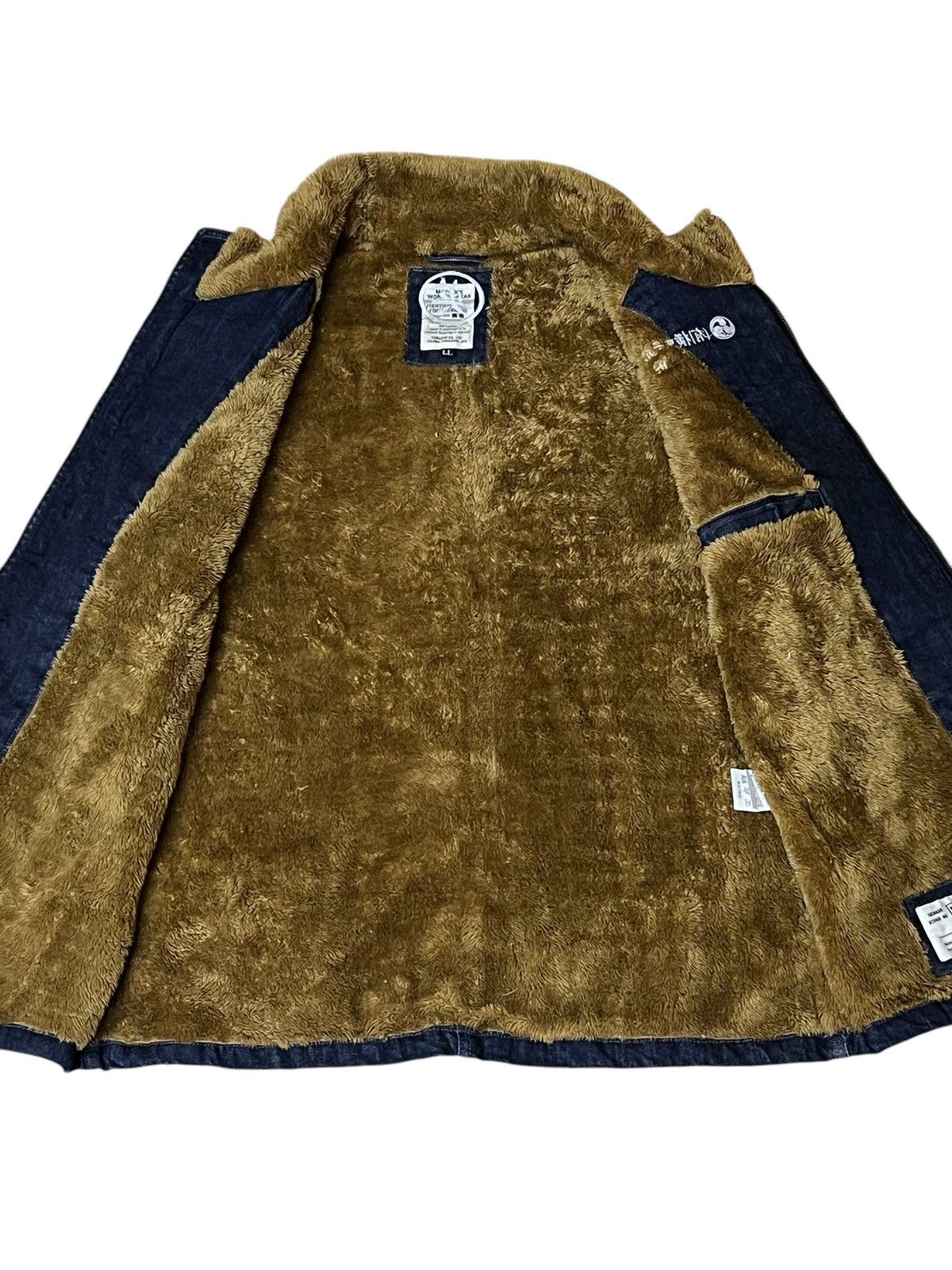 Toyo Enterprises JAPANESE BRAND TORAICHI SHEEP BOA WORKWEAR DENIM VEST Size US L / EU 52-54 / 3 - 3 Thumbnail