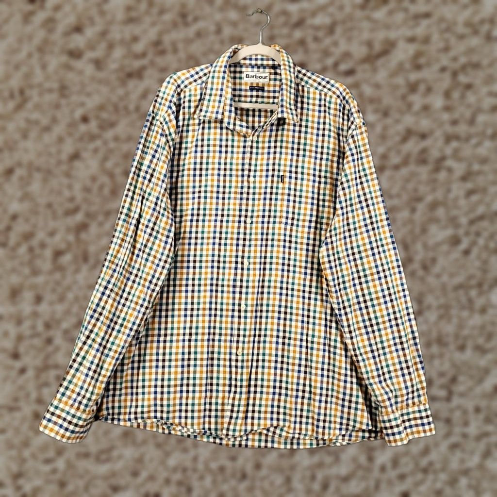 Barbour Barbour Button-Up Shirt Mens 2XL Plaid Long Sleeve Multicolor Tailored Fit Shirt Mens 2XL Plaid Long Sleeve Barbour Shirt Size US XXL / EU 58 / 5 - 1 Thumbnail