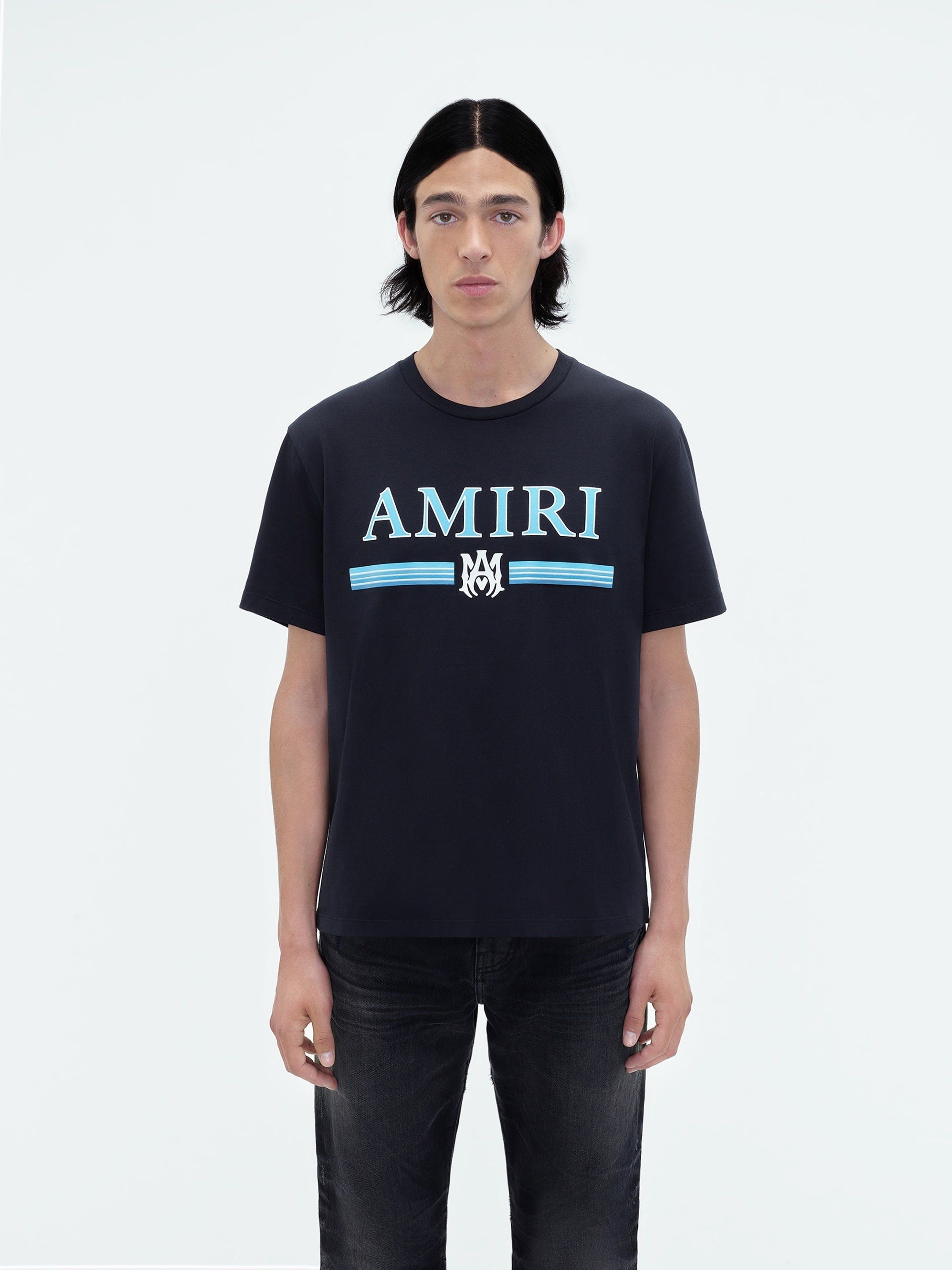 Amiri oc11z0225 MA Bar Short Sleeve T-Shirt in Black Size US S / EU 44-46 / 1 - 3 Thumbnail