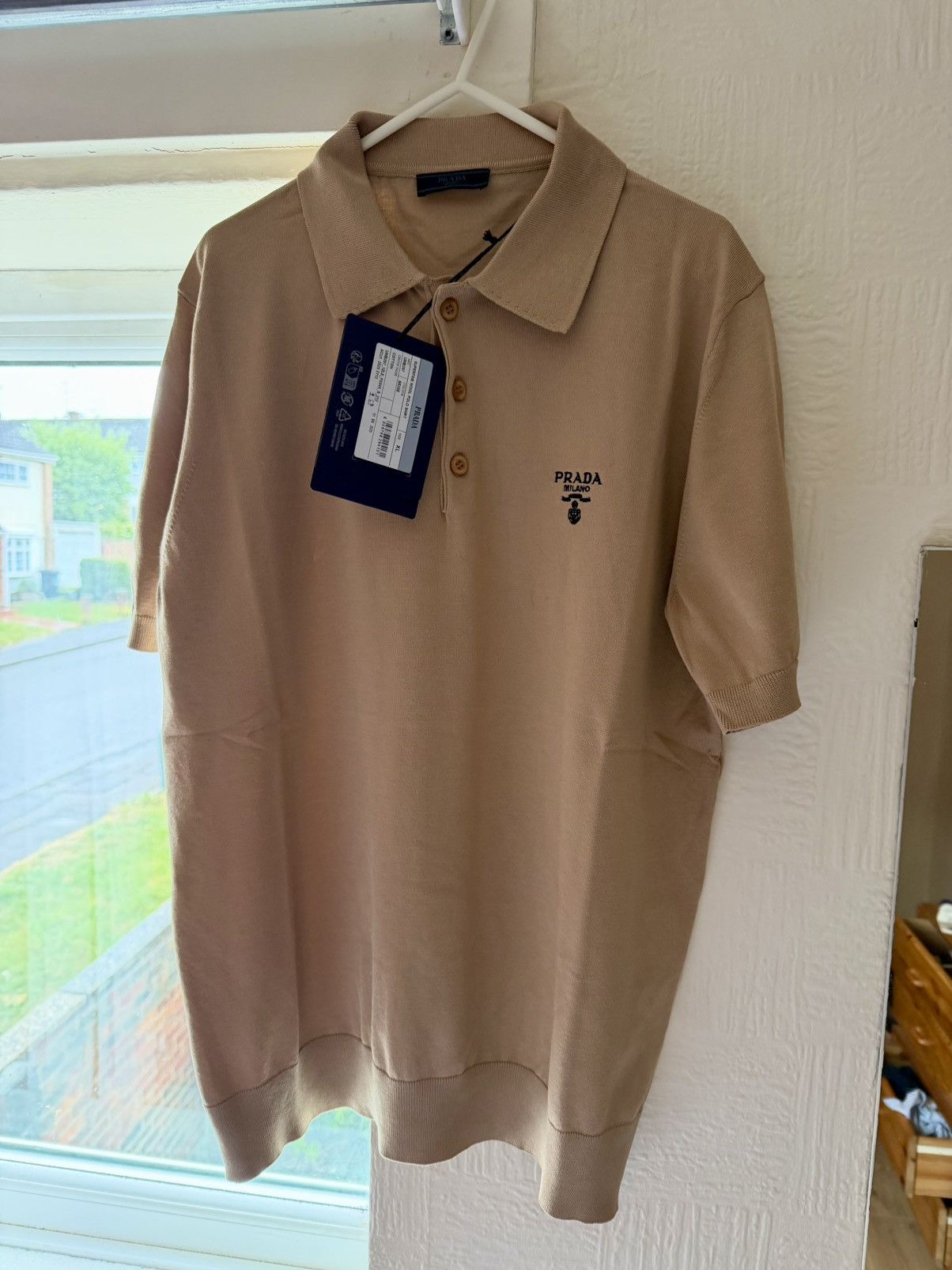 Prada × Universal Studios Prada cashmere men’s polo short Size US XL / EU 56 / 4 - 2 Thumbnail