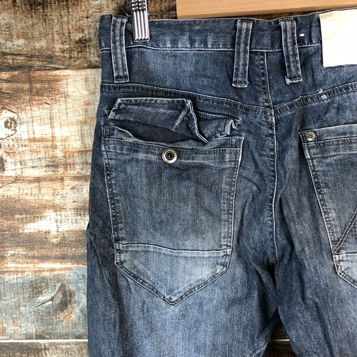 Japanese Brand Iz Frontier Blue Multipocket ripped Denim Pants #A2162 Size US 29 - 18 Thumbnail