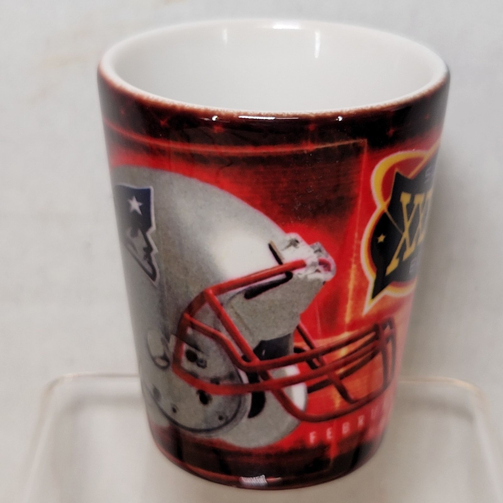 NFL VINTAGE Superbowl XXXVIII Shot Glass Feb. 1, 2004 Houston Tx Size ONE SIZE - 2 Thumbnail