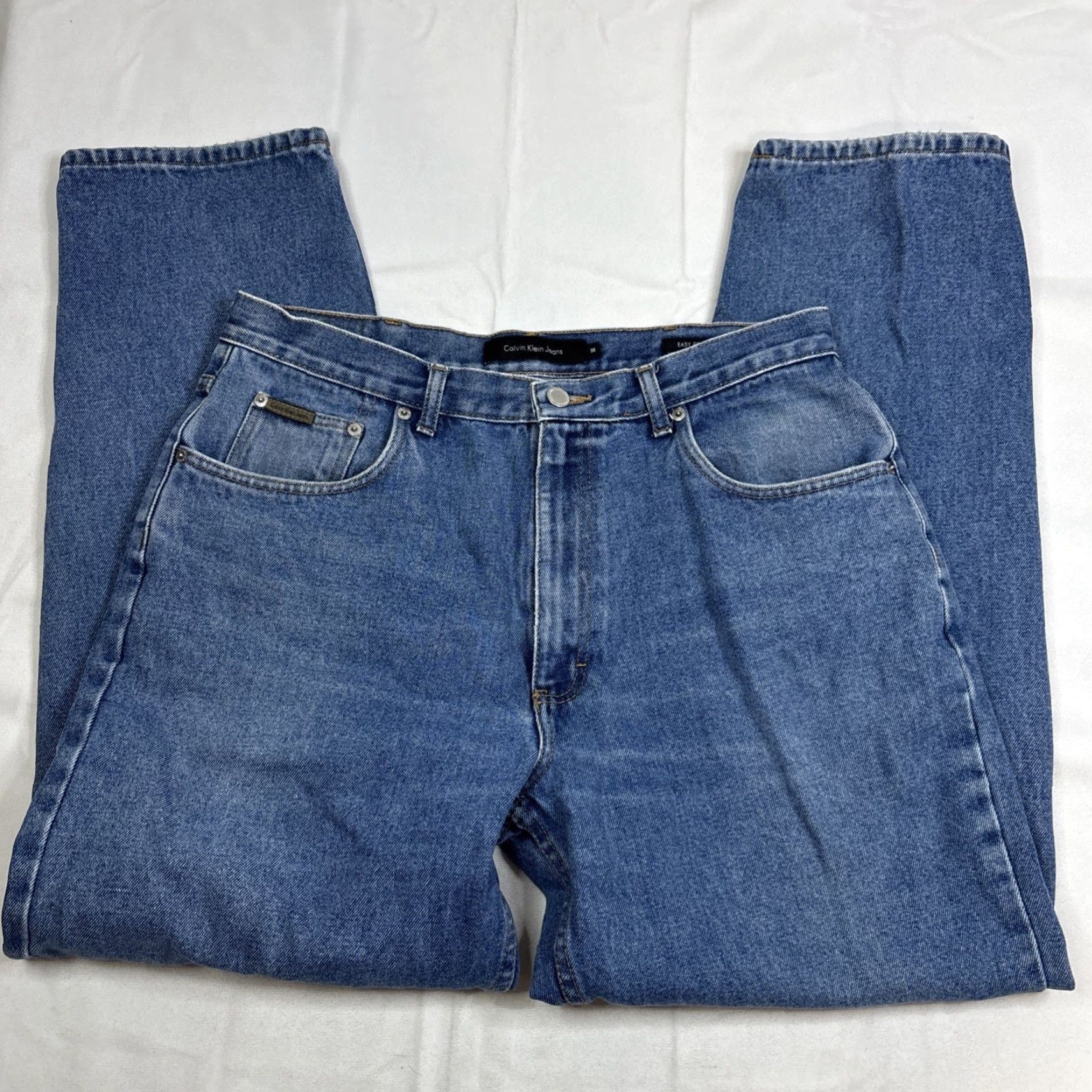 Calvin Klein Calvin Klein Jeans Blue Denim Easy Fit Straight Boot 36W Mens Jeans 36 Blue Denim Straight Boot 29in Inseam Size US 36 / EU 52 - 3 Thumbnail