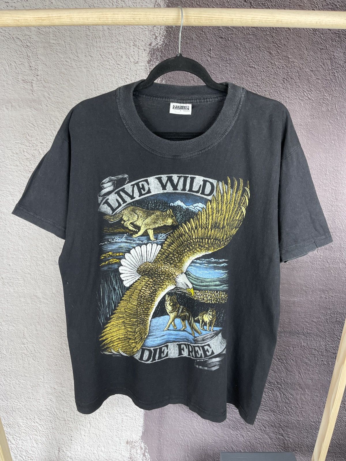 Band Tees Zip-It Exclusive London Live Wild Die Free vintage rock tee Size US L / EU 52-54 / 3 - 2 Thumbnail