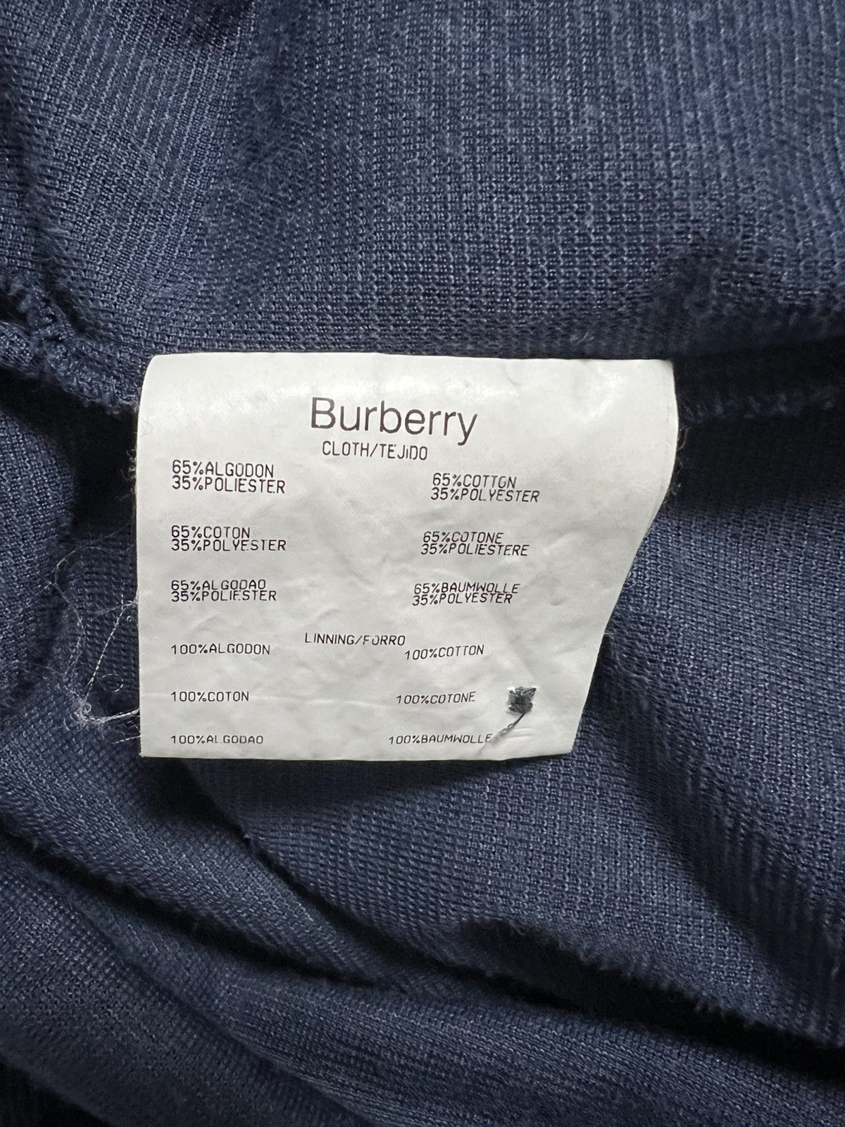 Burberry Burberry blue thick cotton polo shirt M Size US M / EU 48-50 / 2 - 7 Thumbnail