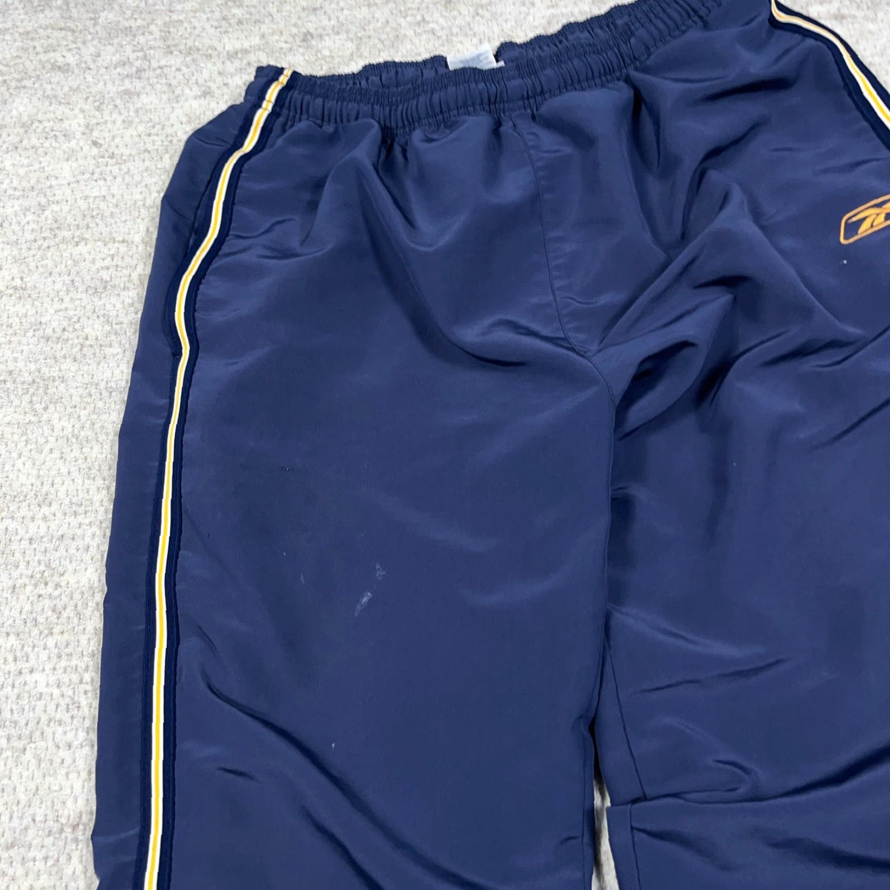 Reebok VINTAGE Reebok Pants Men S Blue Windbreakers Track Suit Joggers Y2K Lined Size 36R - 7 Thumbnail