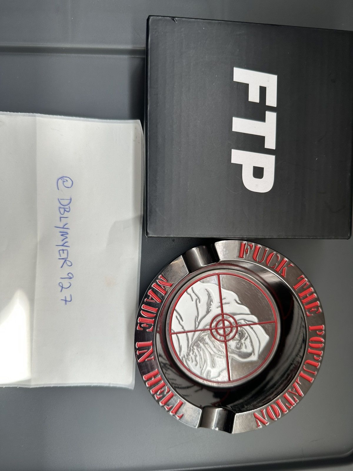 Fuck The Population FTP Reaper “Made in Hell” Ash Tray Size ONE SIZE - 3 Thumbnail