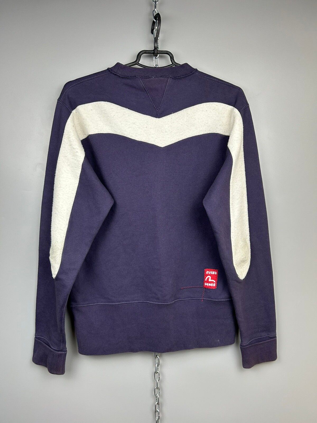 Pre-owned Evisu X Vintage Evisu Big Logo Sweatshirt Crewneck In Purple