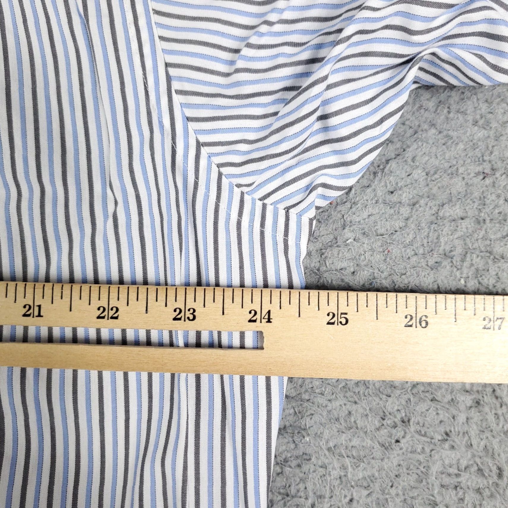 Tommy Hilfiger Tommy Hilfiger Shirt Mens Large Blue Striped Casual Button Up Long Sleeve Size US L / EU 52-54 / 3 - 6 Thumbnail