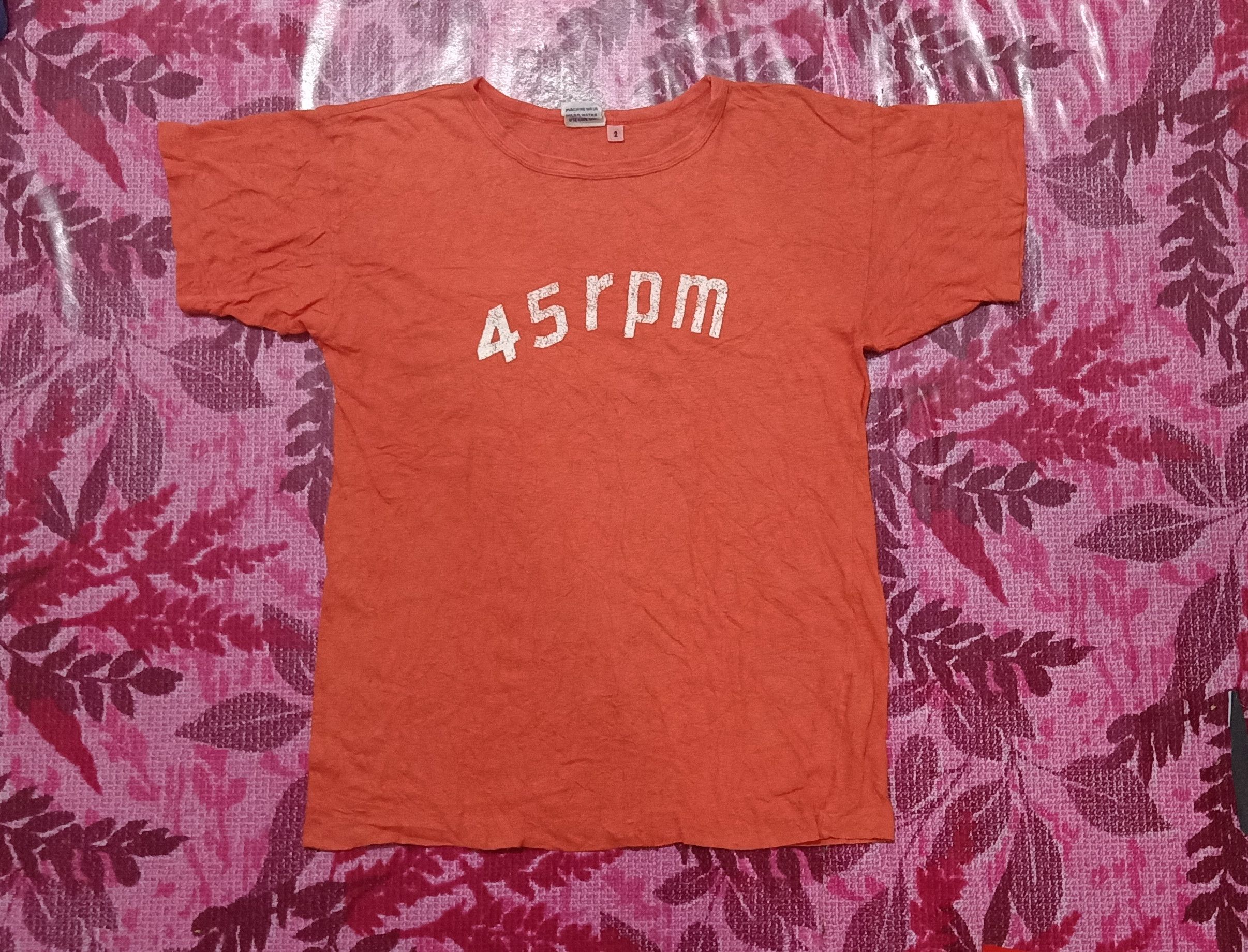 45rpm × Japanese Brand × Vintage Vintage 45rpm Logos short sleeve Size US S / EU 44-46 / 1 - 1 Thumbnail