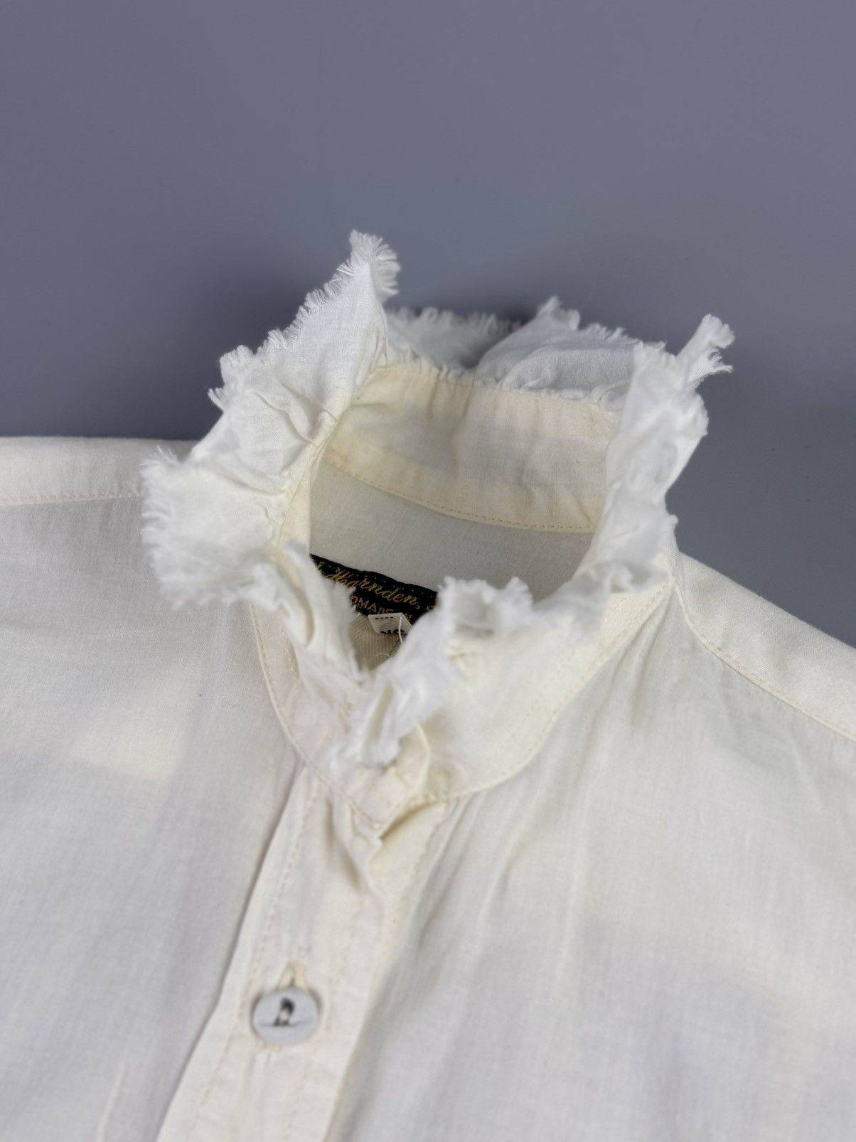 Paul Harnden Shoemakers Paul Harnden Shoemakers - Ruffle distressed Shirt Size XS / US 0-2 / IT 36-38 - 2 Thumbnail