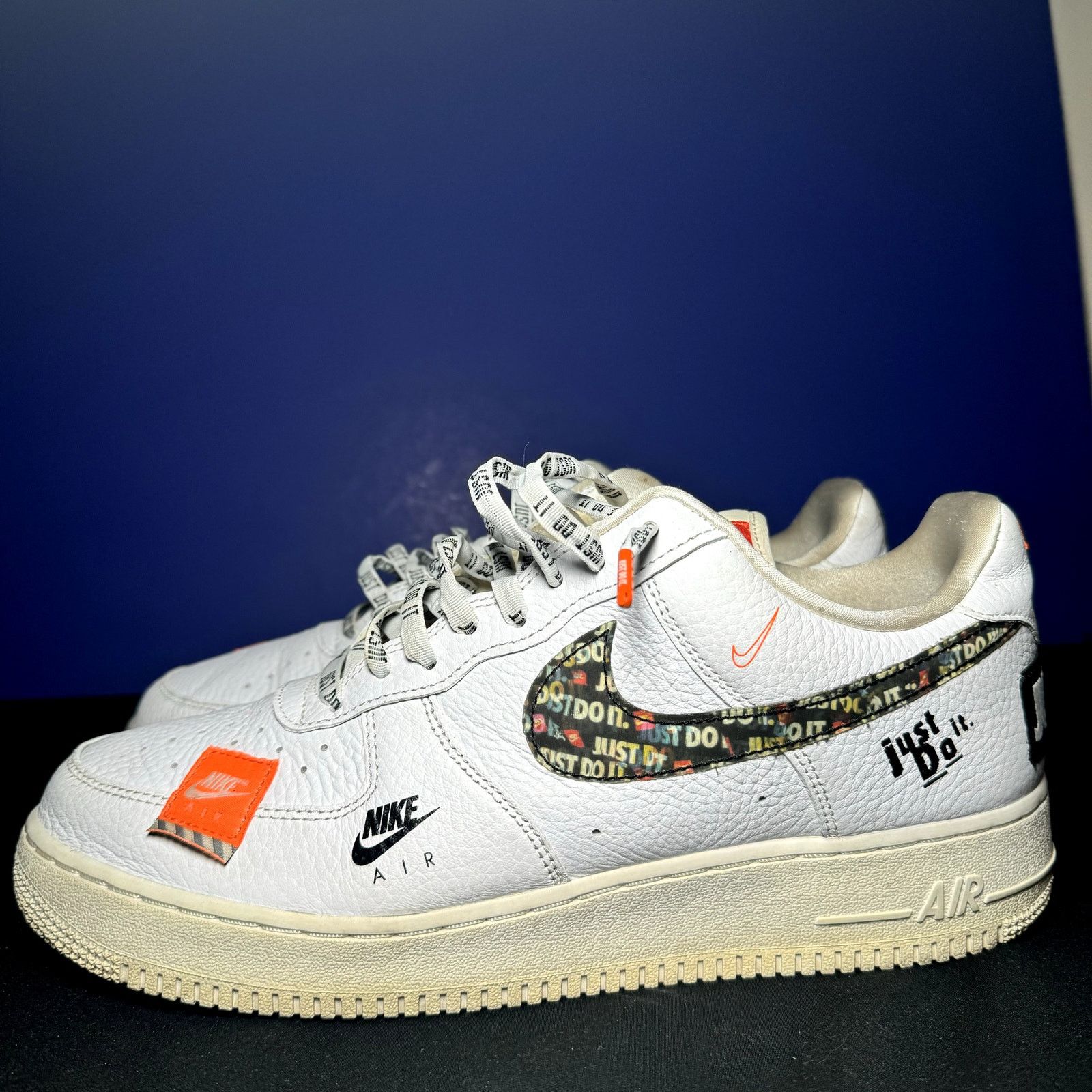 Jordan Brand × Nike Size 12 - Air Force 1 Low 107 PRM Just Do It Men's Shoes Size US 12 / EU 45 - 8 Thumbnail
