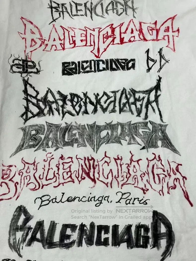 Balenciaga Balenciaga Letter Print Short Sleeve T-Shirt Size US M / EU 48-50 / 2 - 3 Thumbnail