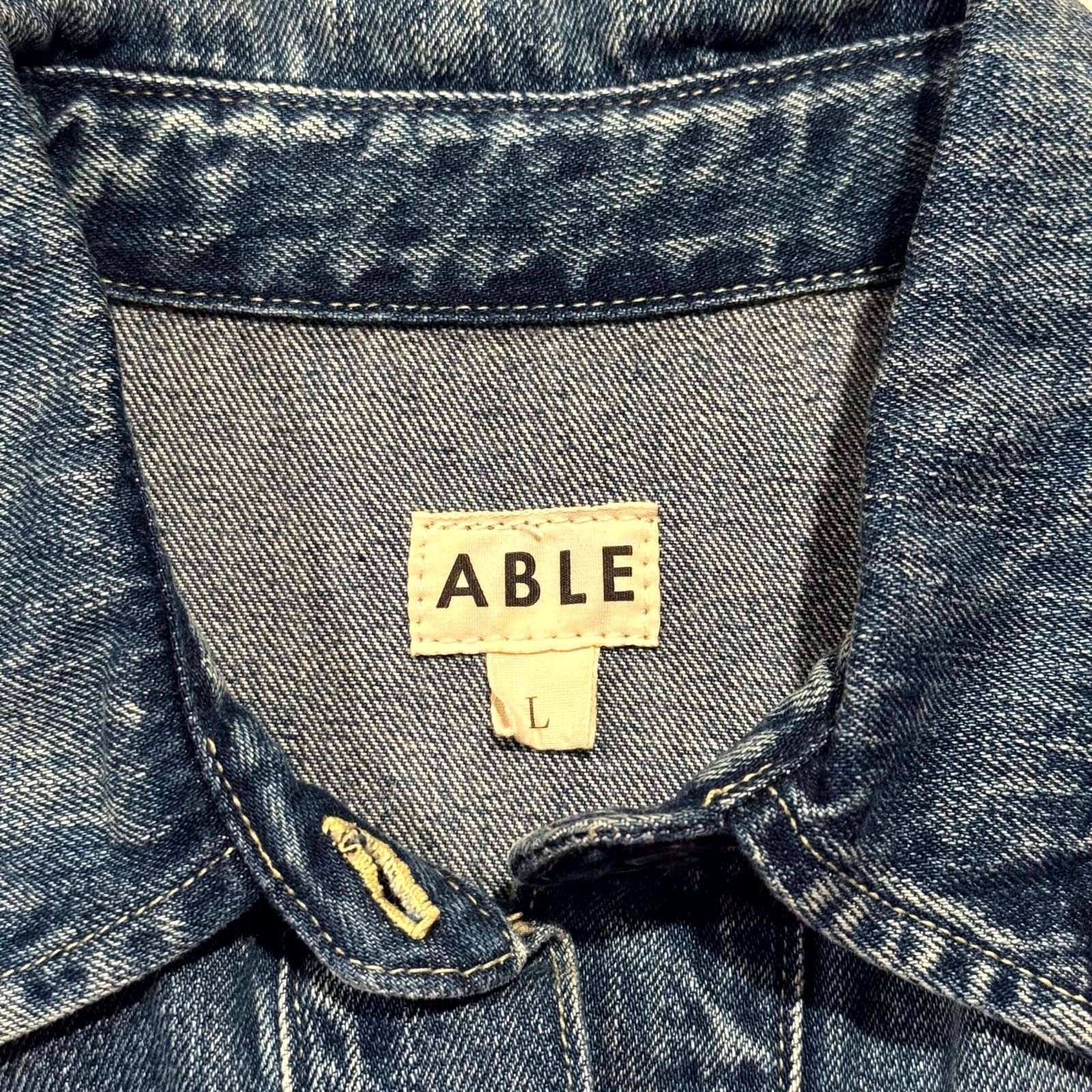 ABLE Able Denim Dress Blue L Minimalist Quiet Luxury Coastal Size L / US 10 / IT 46 - 3 Thumbnail