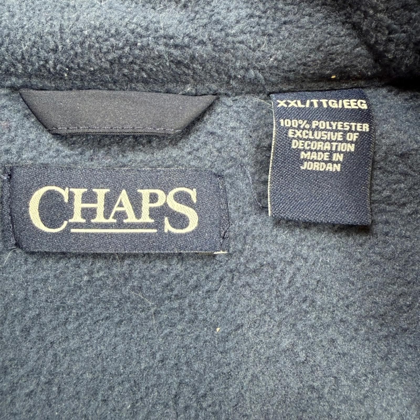 Chaps Chaps Men XXL Navy Fleece Full Zip Jacket Mock Neck Size US XXL / EU 58 / 5 - 4 Thumbnail