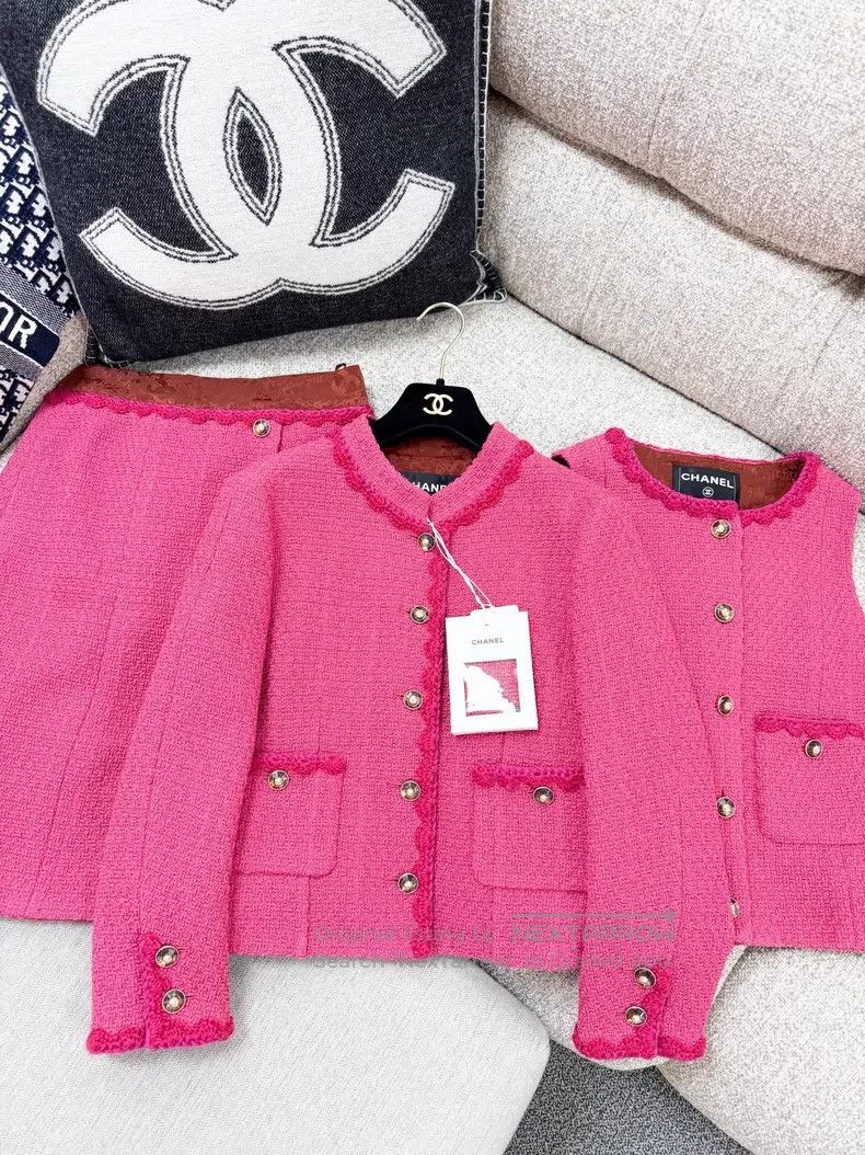 Chanel Chanel Lace rolled-edge two-pocket woven long-sleeved jack Size XS / US 0-2 / IT 36-38 - 4 Thumbnail