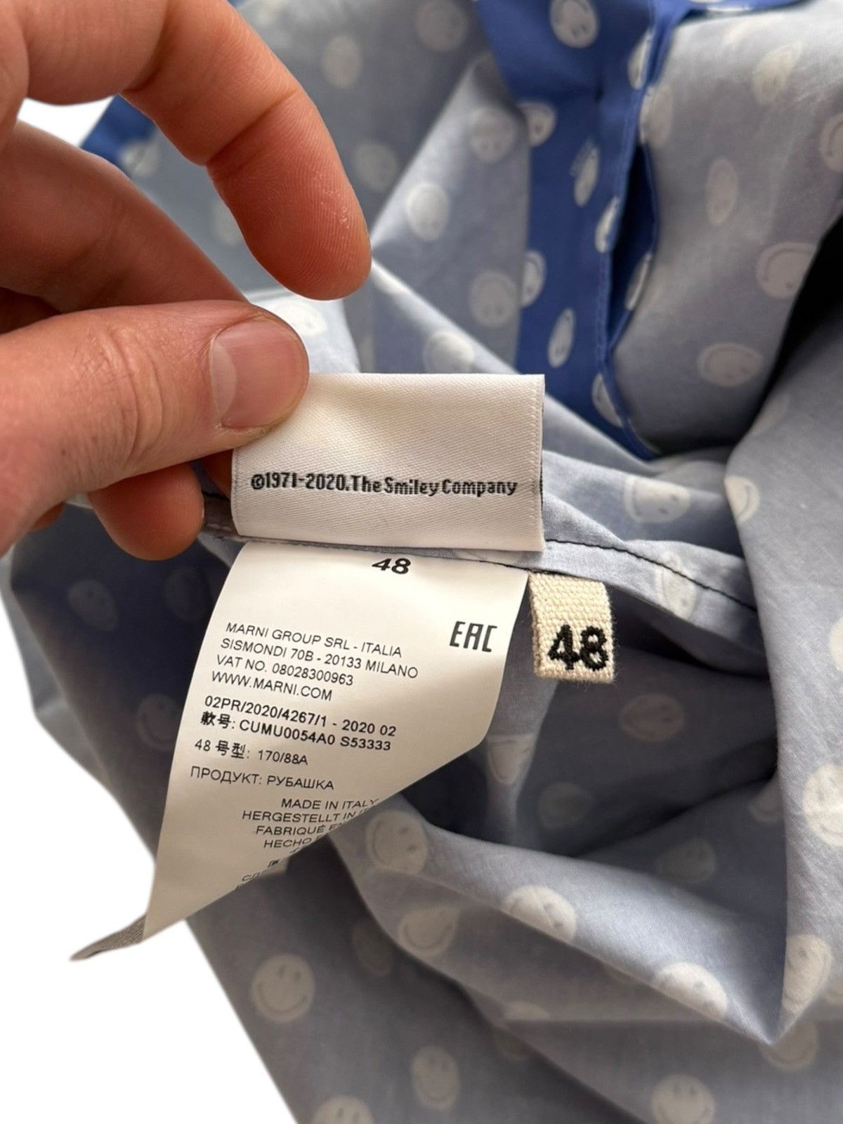 Marni Smiley Light Summer Shirt Size US M / EU 48-50 / 2 - 7 Thumbnail