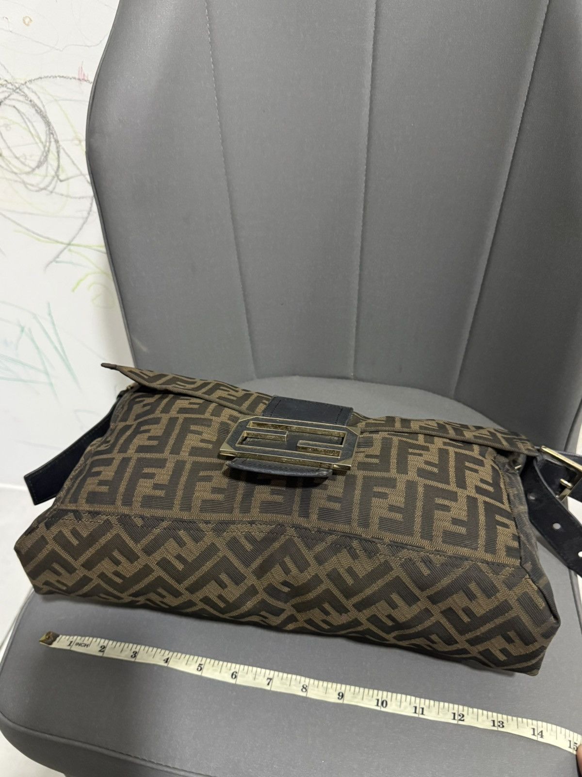 Fendi Vintage Fendi Zucca Large Monogram Shoulder Baguette Bag Size ONE SIZE - 24 Thumbnail