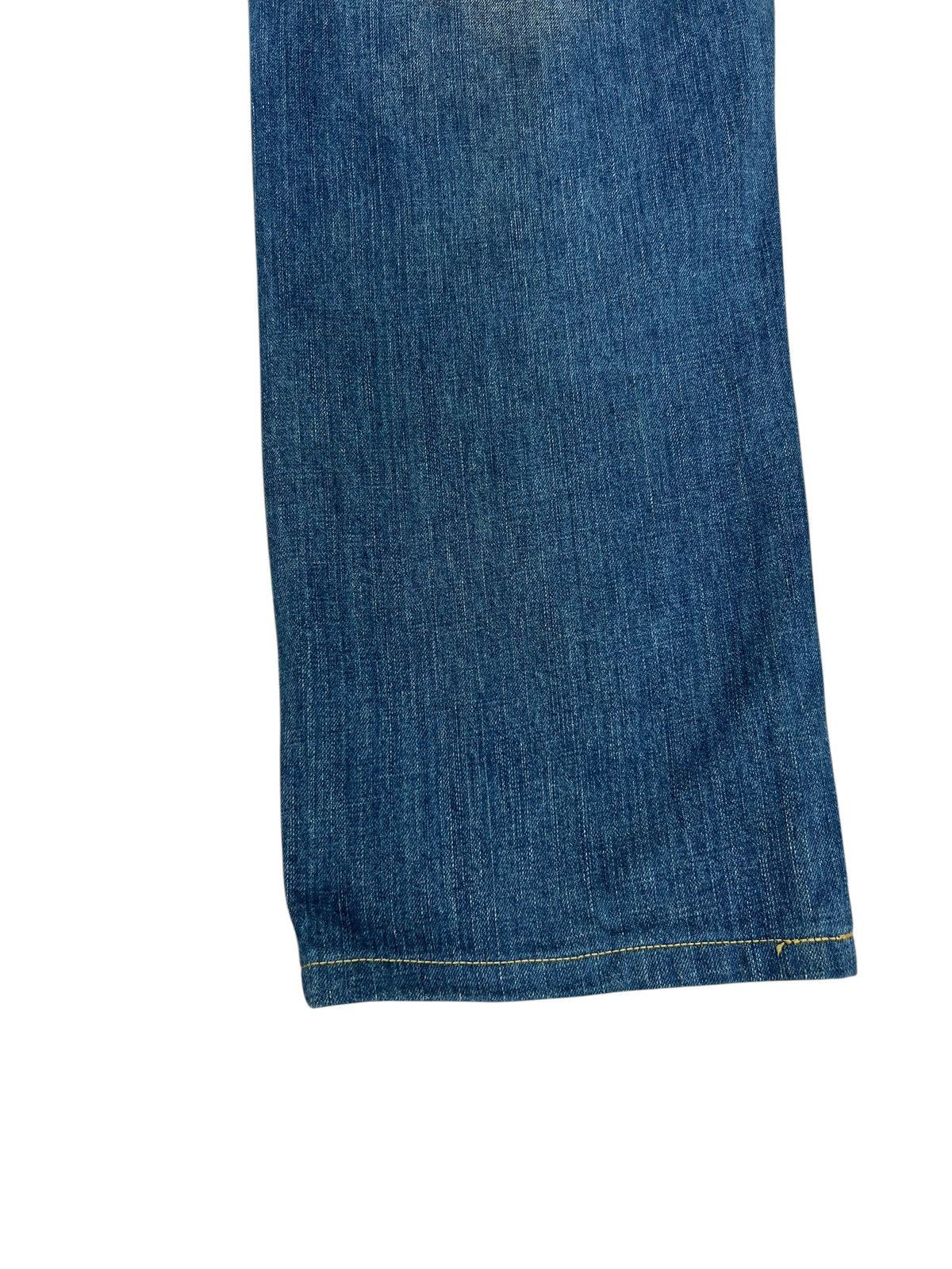 Vintage Dirty Mud Karakuri Embroidery Dragon Phoenix Denim Jeans Size US 35 - 15 Thumbnail